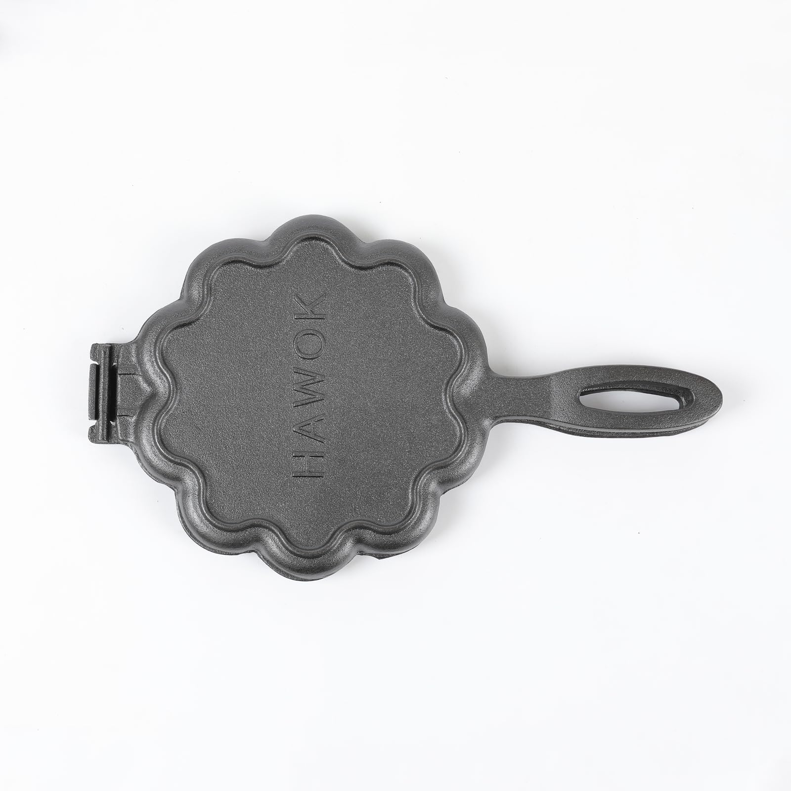 HAWOK Cast Iron Heart Shaped Waffle Maker - Non-Stick Belgian Waffle Iron for Stovetop - Perfect for Valentine's Day Breakfast, Romantic Dates & Homemade Desserts