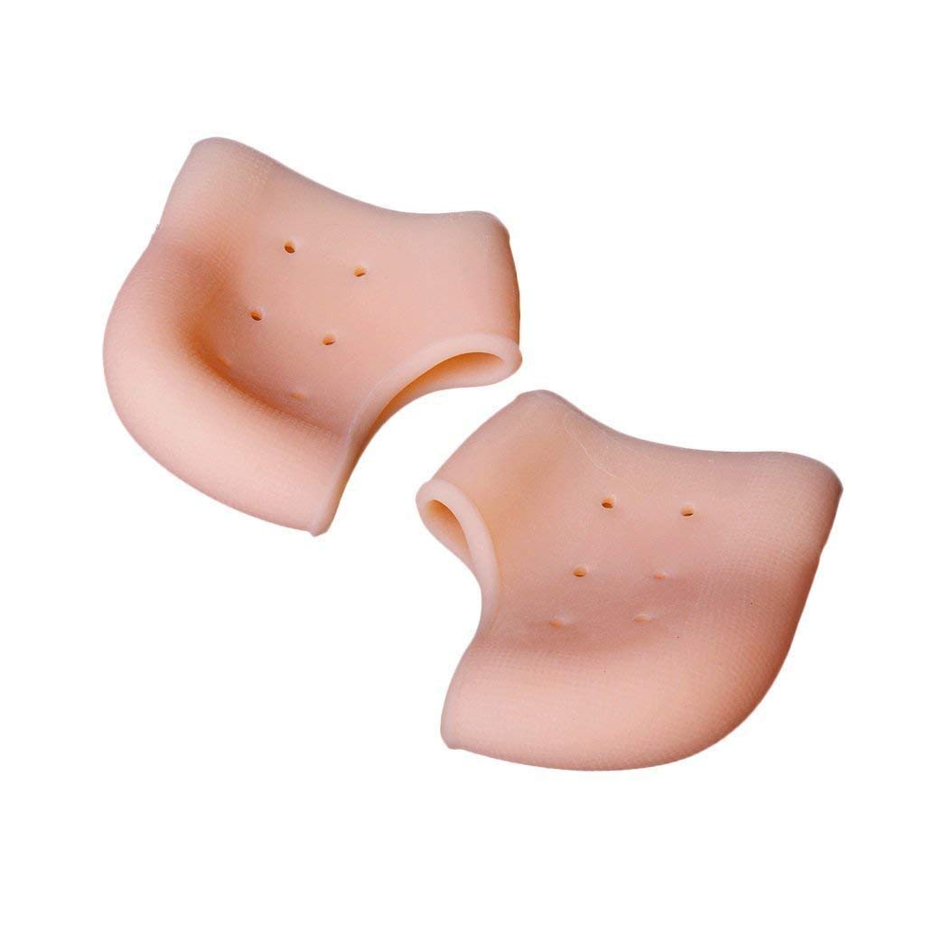 AHCS Acupressure Silicone Gel Heel Pads for Pain Relief - Cracked Heel Repair Cream & Ankle Support Socks for Men & Women (1 Pair) - Perfect for Swollen Feet, Dry Skin Care & All-Day Comfort at Work or Home