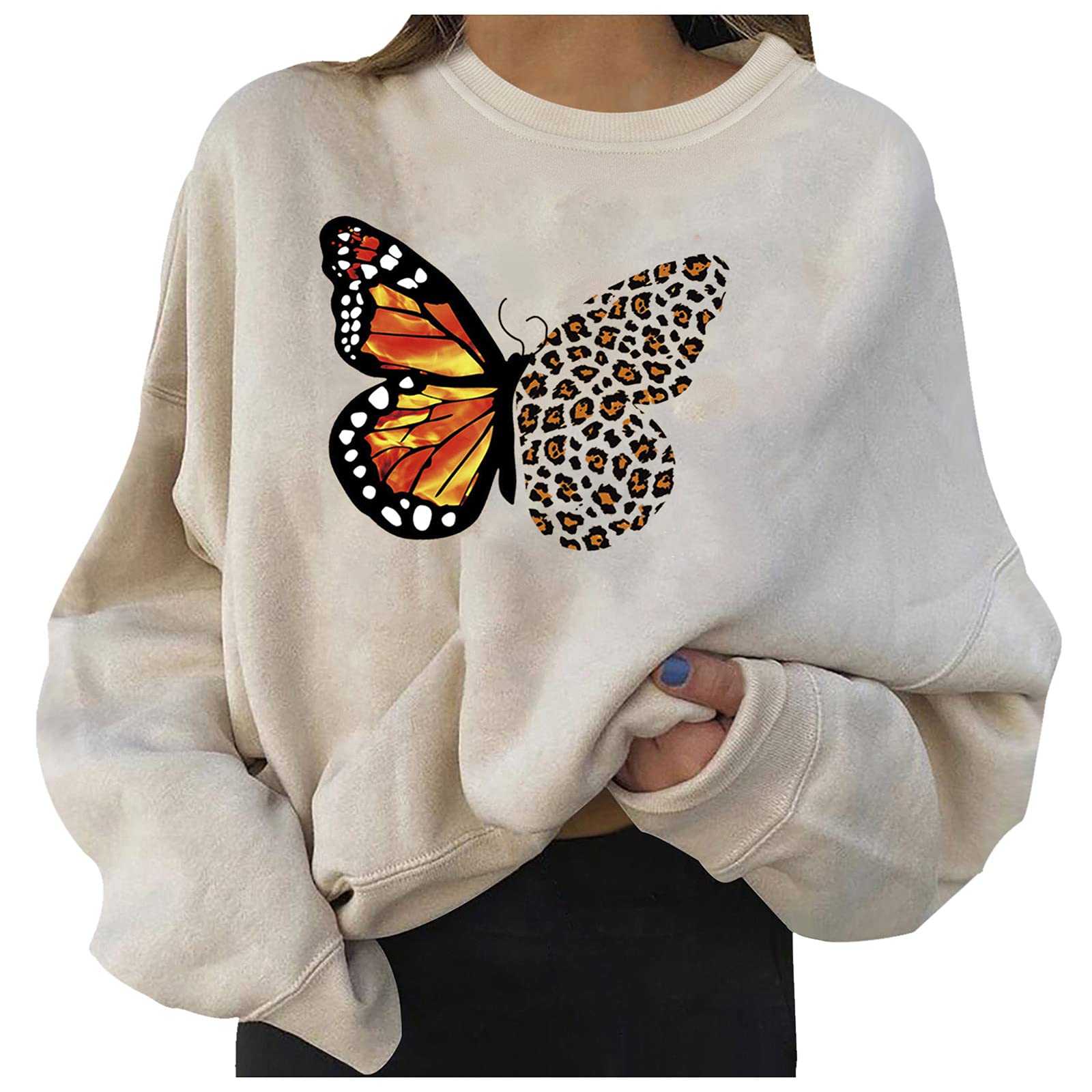 Trendy Plus Size Women's Printed T-Shirt - Winter Casual Round Neck Sweatshirt for Going Out | Cute & Comfortable Fashion Top for Everyday Wear, Date Night & Office Outfits