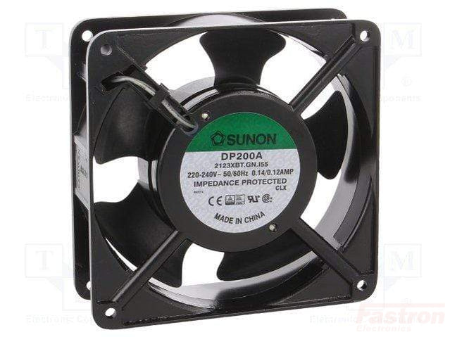 DP200A2123XBT 120mm x 38mm 230V AC Cooling Fan - High Airflow 94CFM for Electronics, Servers & HVAC Systems - Quiet Operation & Durable Performance