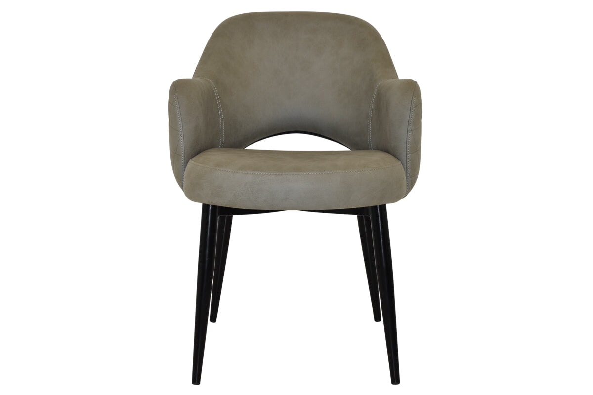 EZ Hospitality Cairo Indoor Armchair with Metal Base - Black 4-Leg Design for Living Room, Office, or Lounge Comfort