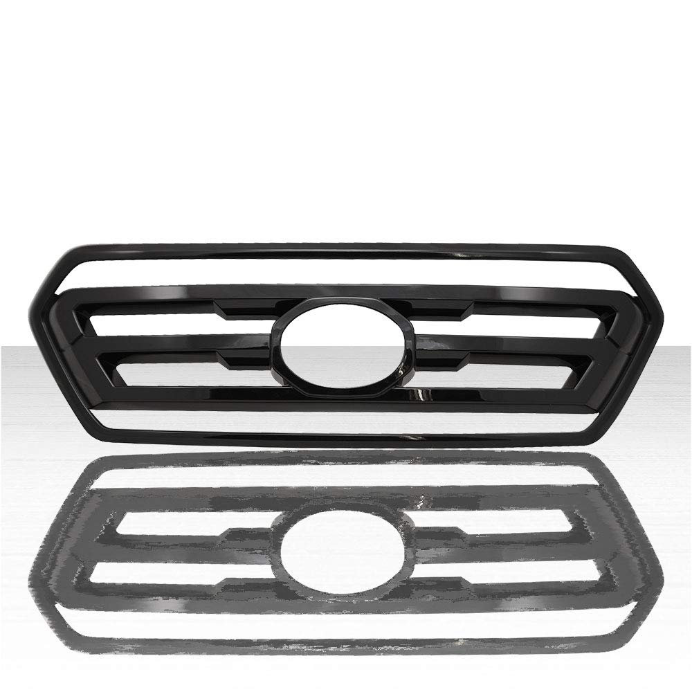 Gloss Black Grille Overlay for 2020-2021 Toyota Tacoma | Custom Front Grille Cover | Upgrade Your Truck's Style for Off-Road & Urban Driving