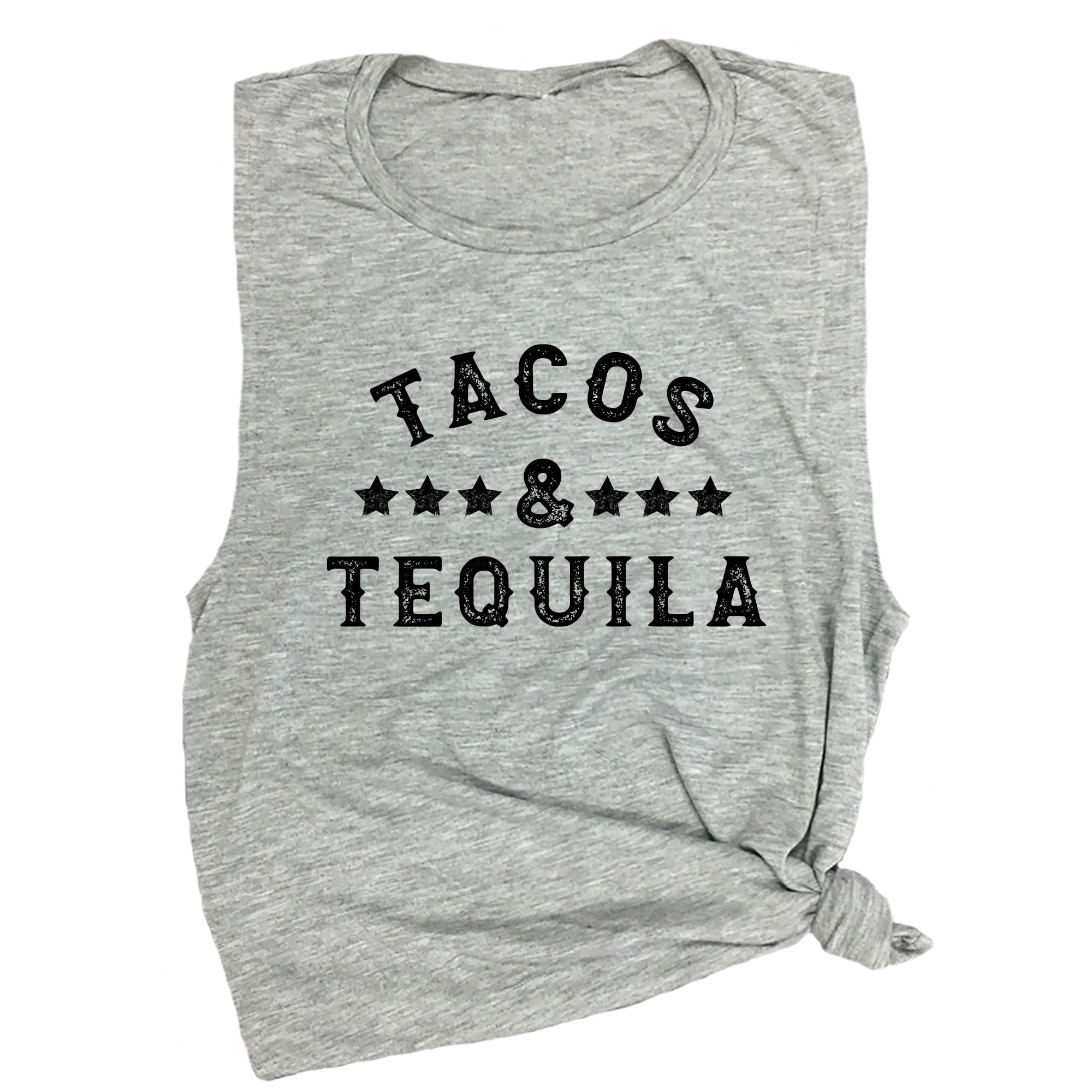 Funny Tacos & Tequila Workout Tank - Sleeveless Gym Top for Yoga & Cinco De Mayo Parties