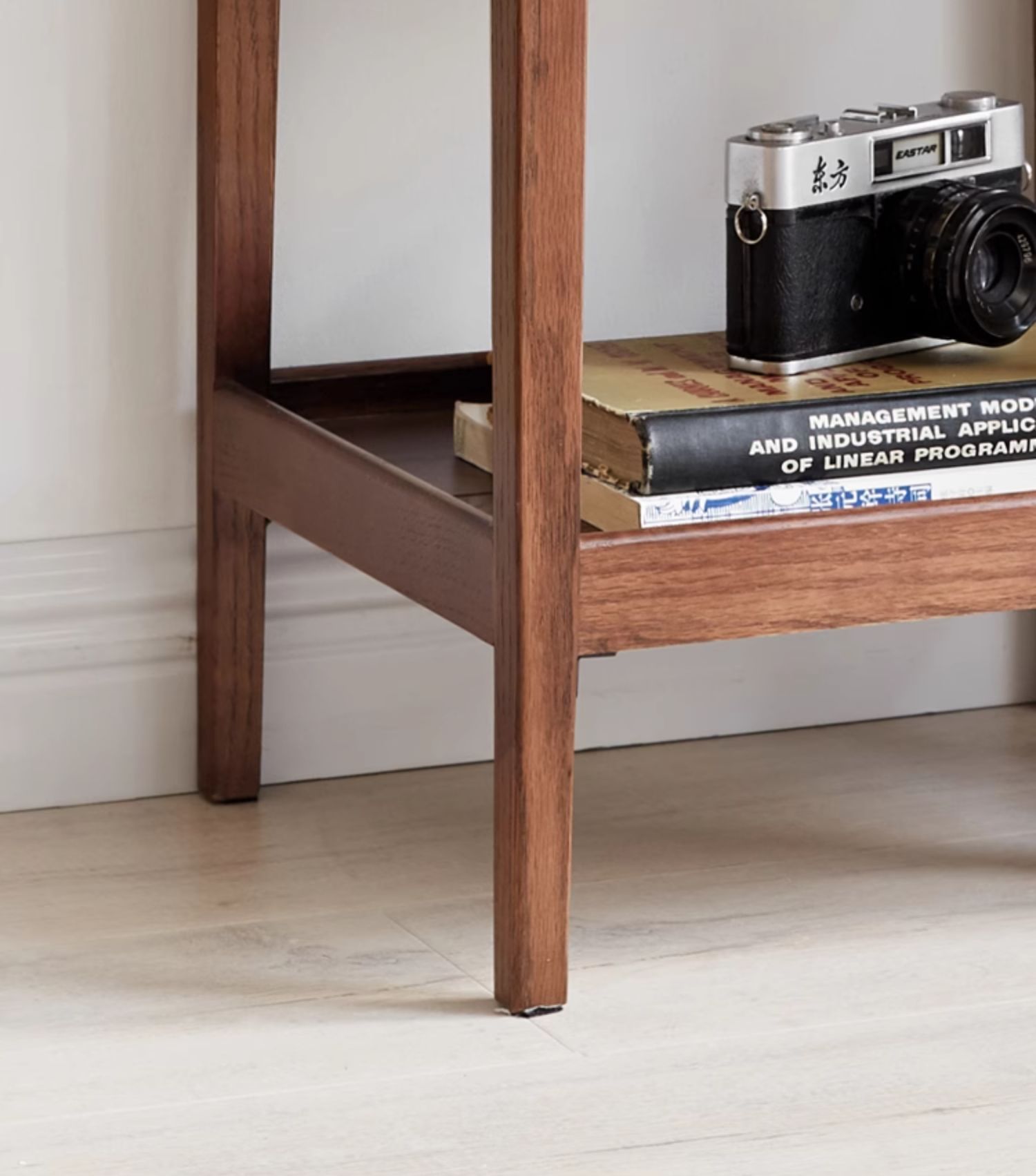 Solid Oak & Black Walnut Wood Side Cabinet - Rustic Nightstand, Entryway Storage, or Bathroom Organizer - Handcrafted Wooden Furniture for Home Decor