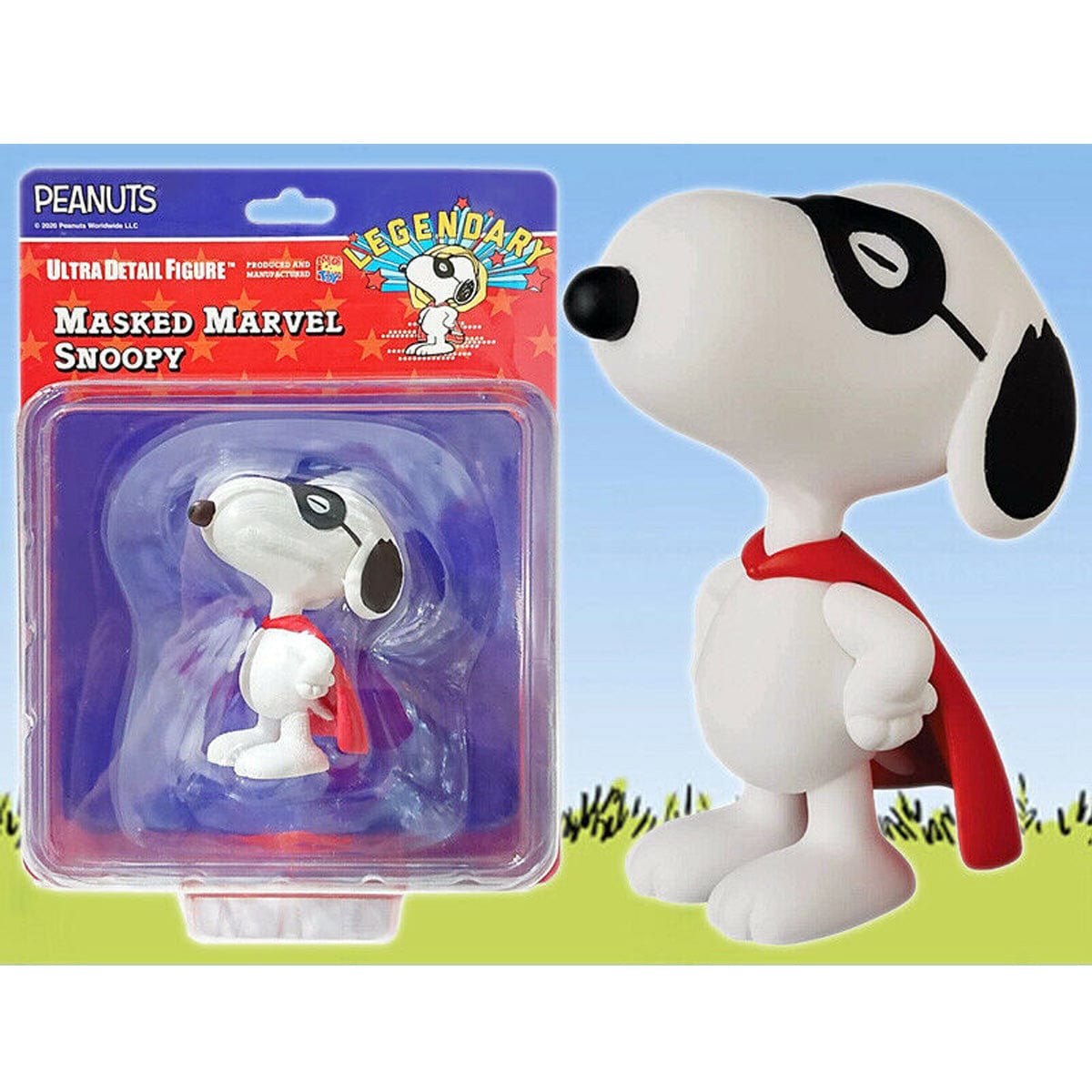 Medicom Toy Peanuts Series 11 Snoopy Masked Marvel UDF Action Figure - Perfect for Collectors, Anime Fans & Home Decor Display