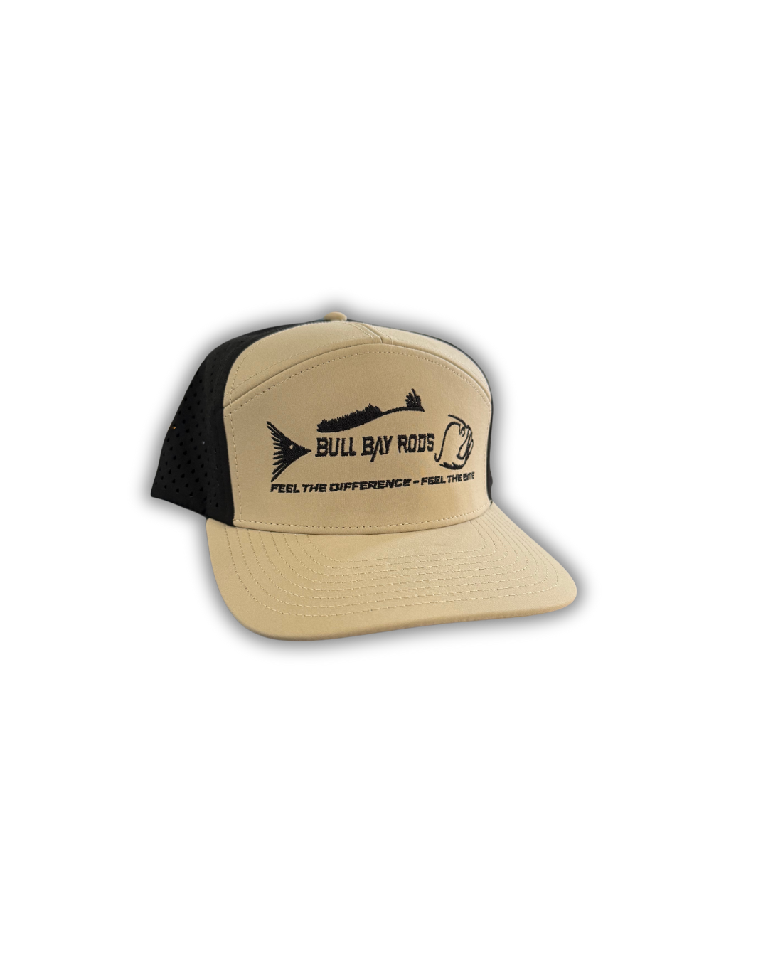 Bull Bay Rods 7-Panel Snapback Hats for Men & Women - Adjustable Flat Brim Baseball Caps - Perfect for Fishing, Outdoor Sports & Streetwear Fashion