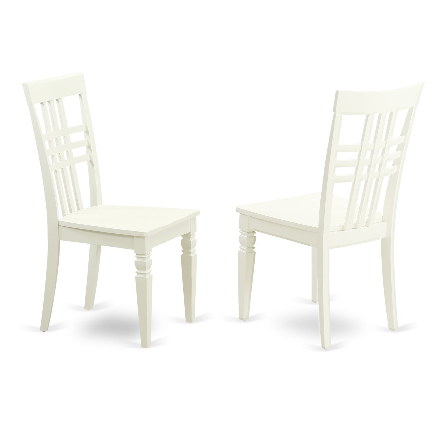 East West Furniture MZLG3-LWH-W 3 Piece Dining Set with Drop Leaf Table & 2 Wood Chairs, 36x54 Inch, Linen White - Perfect for Small Spaces, Breakfast Nooks & Cozy Apartments