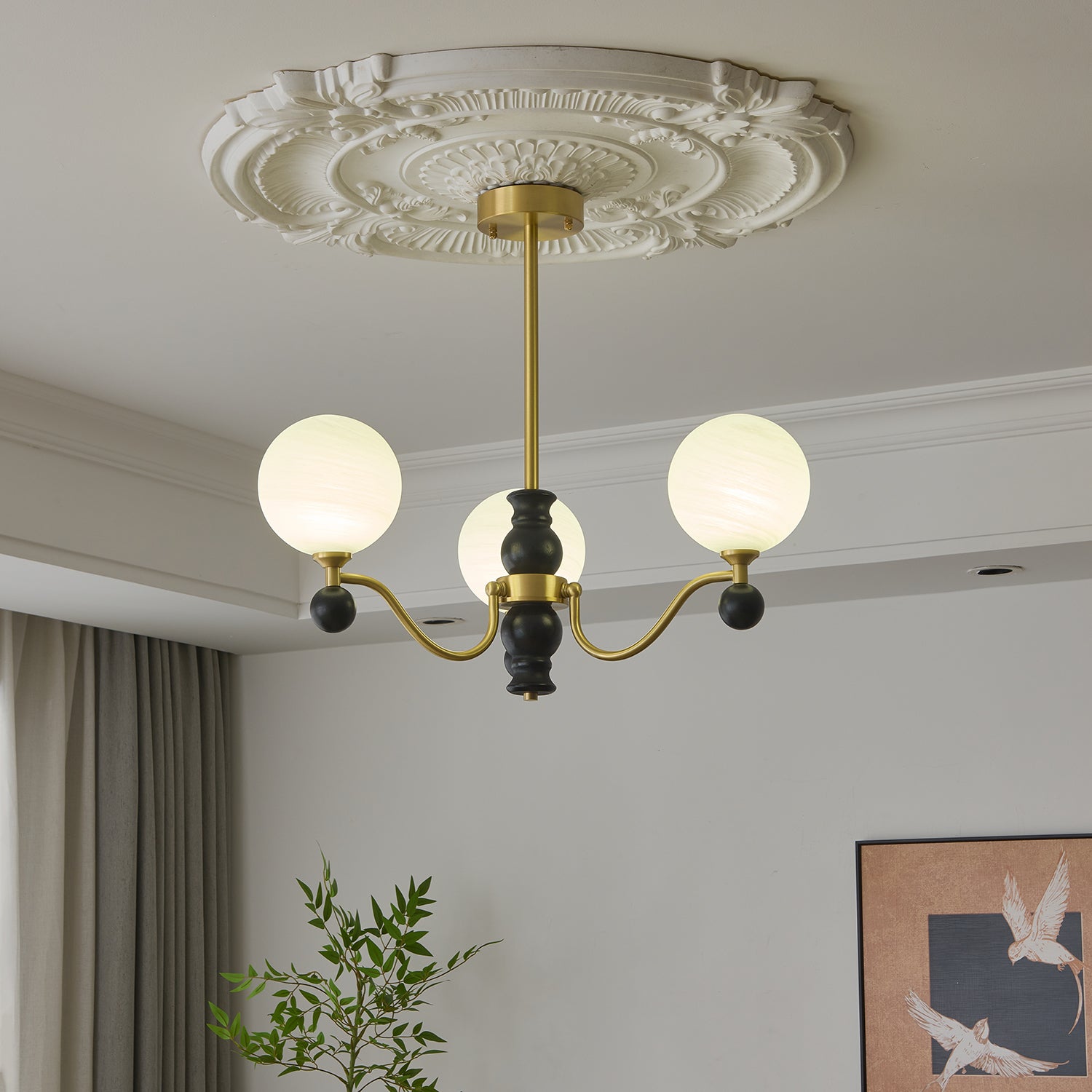 Aether Sphere Chandelier - Modern Crystal Ceiling Light Fixture for Dining Room, Living Room & Bedroom | Elegant Lighting Decor for Home & Office