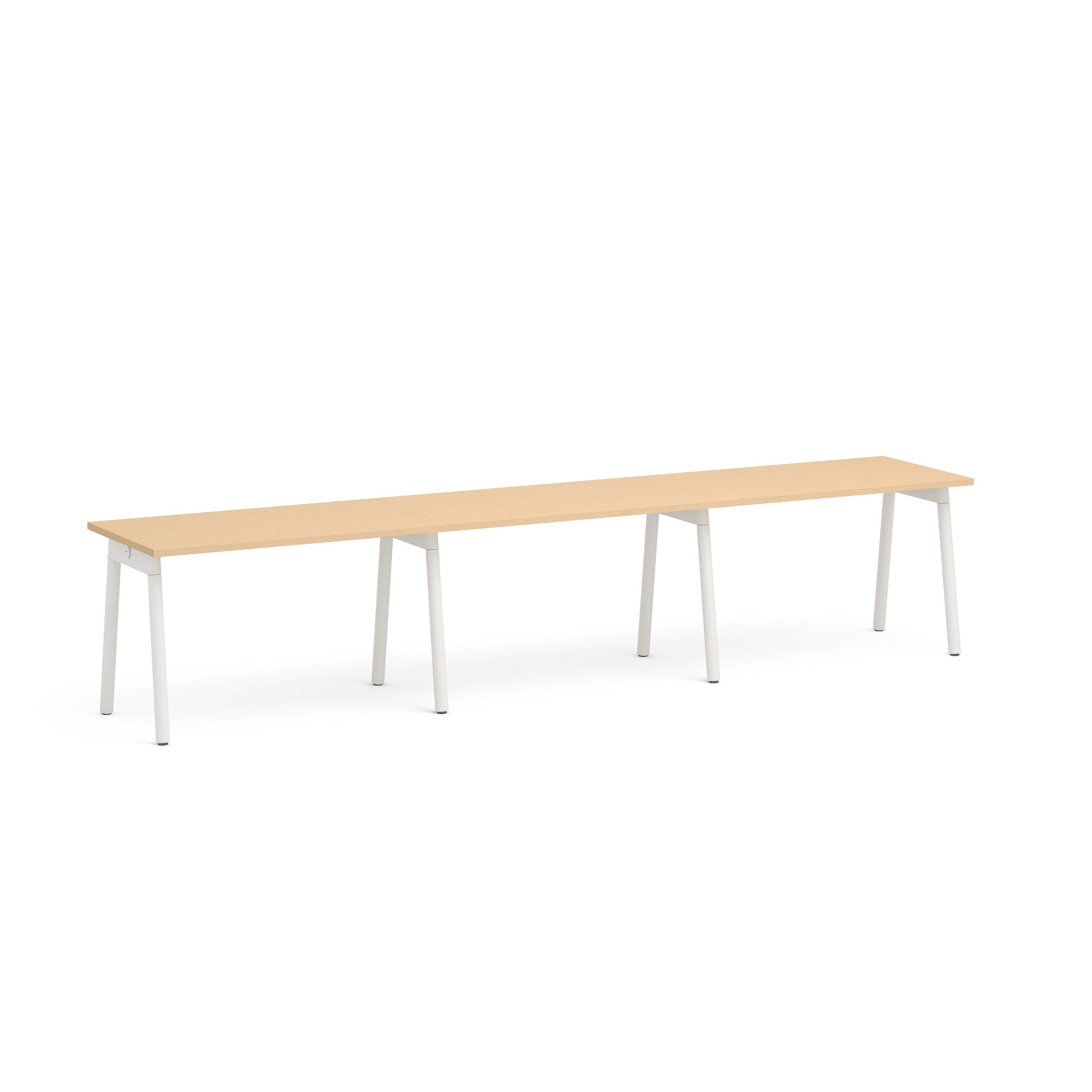 Series A Single Desk for 3 - Modern Office & Home Study Desk for Small Spaces - Perfect for Remote Work, Online Classes & Shared Workspaces