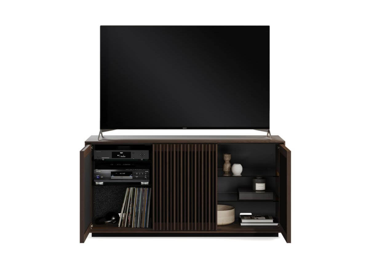 BDI Profile 8477 TV Stand with Storage - Modern Entertainment Center for Flat Screen TVs up to 65