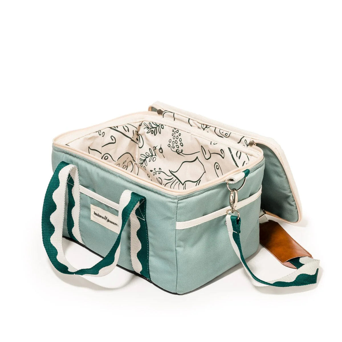 Premium Business & Pleasure Cooler - Insulated Rivie Green Outdoor Cooler for Camping, Picnics & Beach Parties