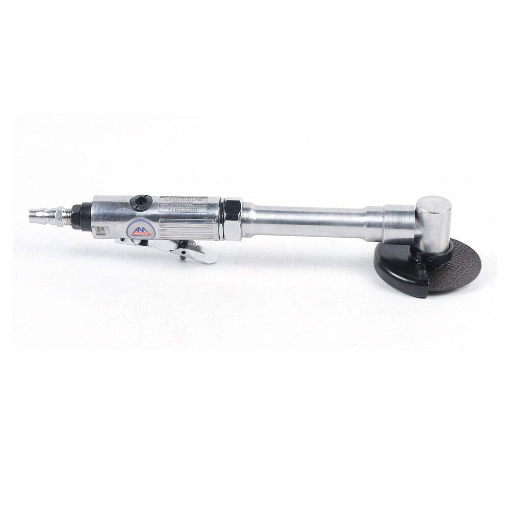 Heavy Duty Pneumatic Angle Grinder - Air Die Polisher & Cutting Tool with Long Handle for Auto Repair, Metalworking, Hardware Processing - Ideal for Car Bodywork, Metal Fabrication & DIY Projects