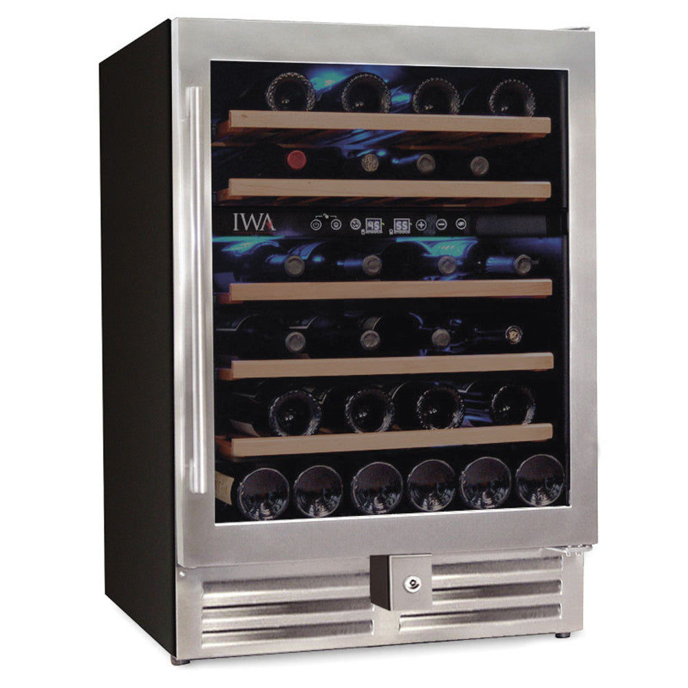 Loft 400 46 Bottle Dual Zone Wine Cooler Refrigerator - Perfect for Home Bars, Restaurants, and Wine Cellars