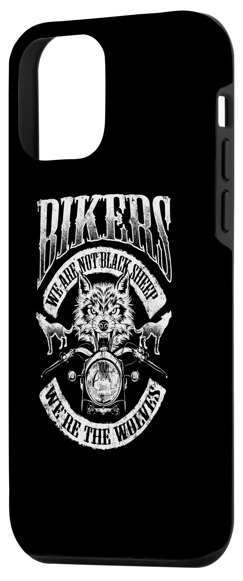 iPhone 12 Mini Motorcycle Case - Wolf Design Biker Phone Cover | Durable Protection for Riding & Outdoor Adventures