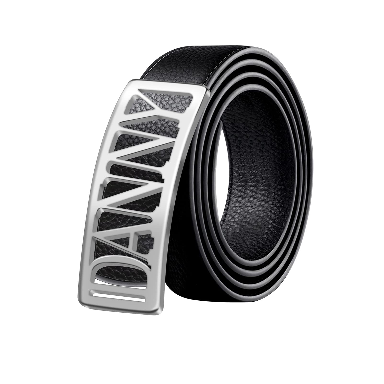 **BAUMA AUTO Men's Genuine Leather Belt - Custom Engraved Name, Concealed Carry EDC, Classic Dress Belt for Business & Casual Wear | Perfect for Office, Wedding & Everyday Use**
