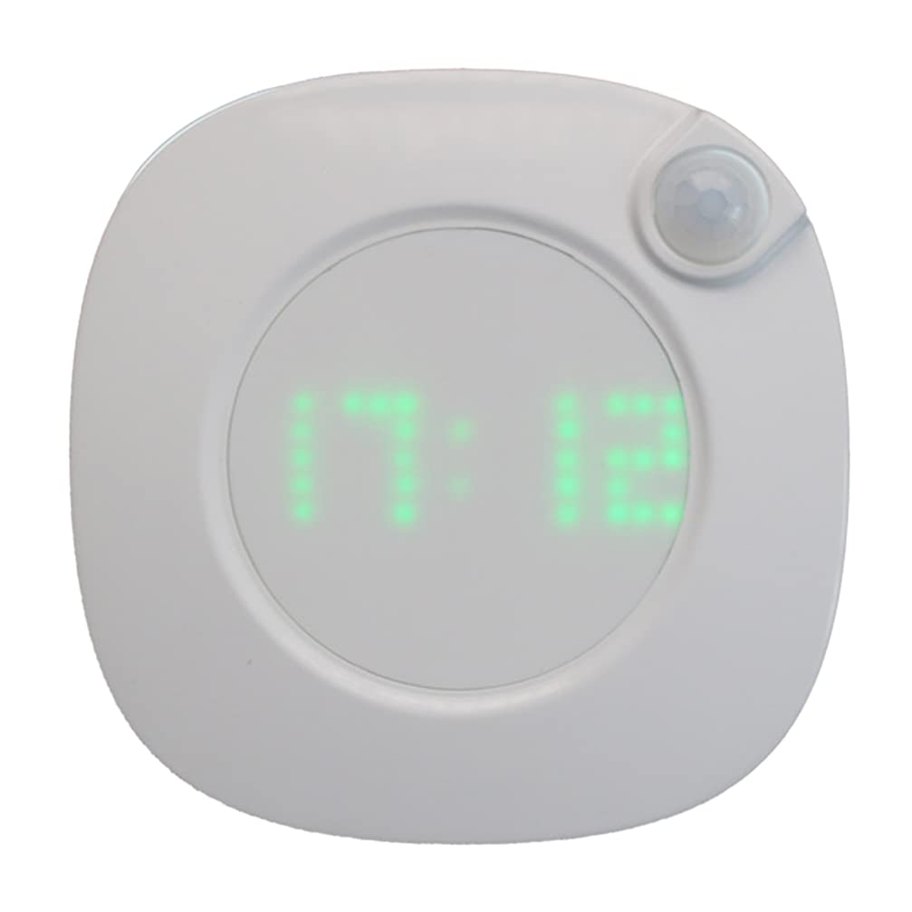 SOLUSTRE Smart Wireless Motion Sensor Night Light with Time Display - Perfect for Bedroom, Hallway, and Bathroom Lighting
