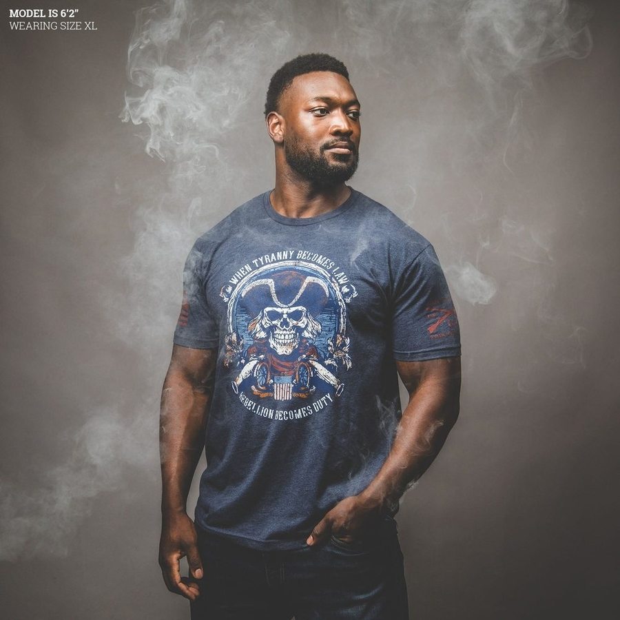Rebellion Becomes Duty Graphic T-Shirt - Midnight Navy Blue Cotton Tee for Men & Women | Streetwear, Casual Outfits, Protest Fashion