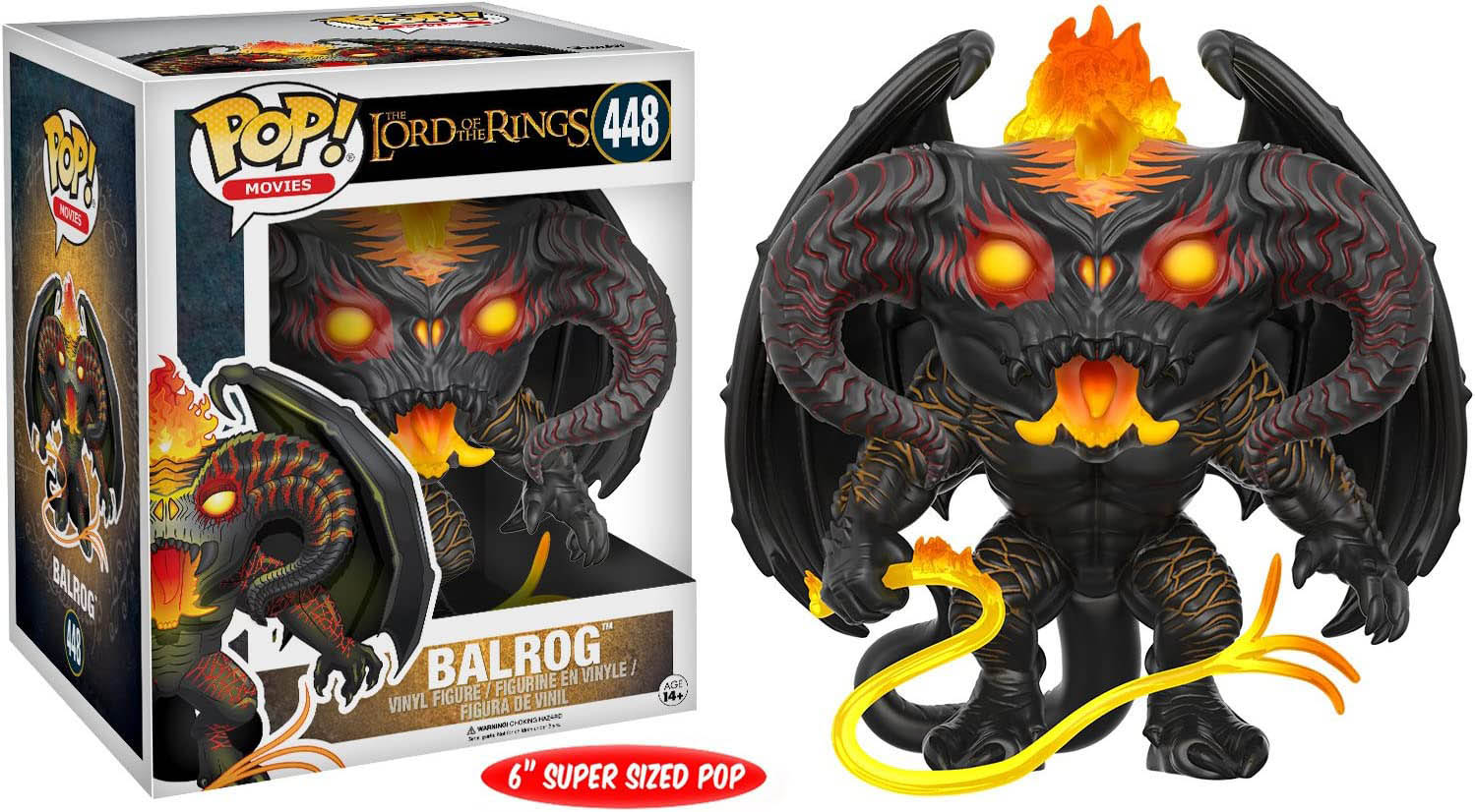 Funko Pop! Balrog Vinyl Figure - Lord of The Rings Collectible Toy for Fans & Gift Idea - Perfect for Display, Home Decor, and Movie Memorabilia Collections