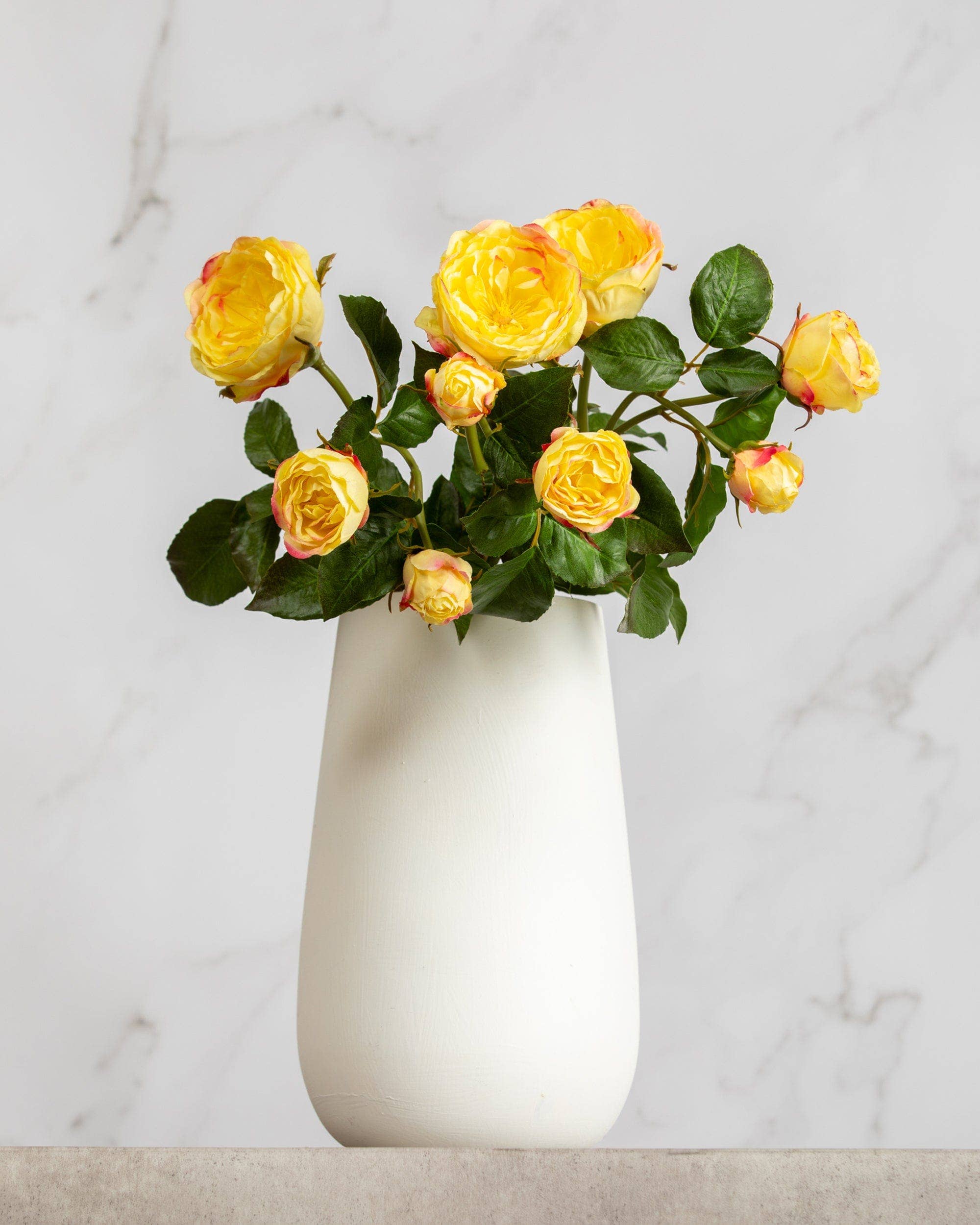 Artificial Yellow English Rose - 22