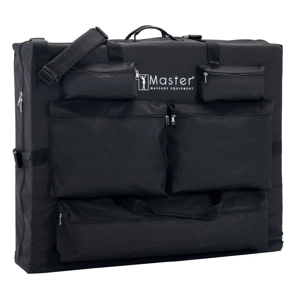 Universal Portable Massage Table Carry Case with 5 Pockets - Fits All Brands & Sizes - Oversized Carrying Bag for Foldable Massage Bed & Folding Table (Black) - Perfect for Therapists, Spas & Home Use