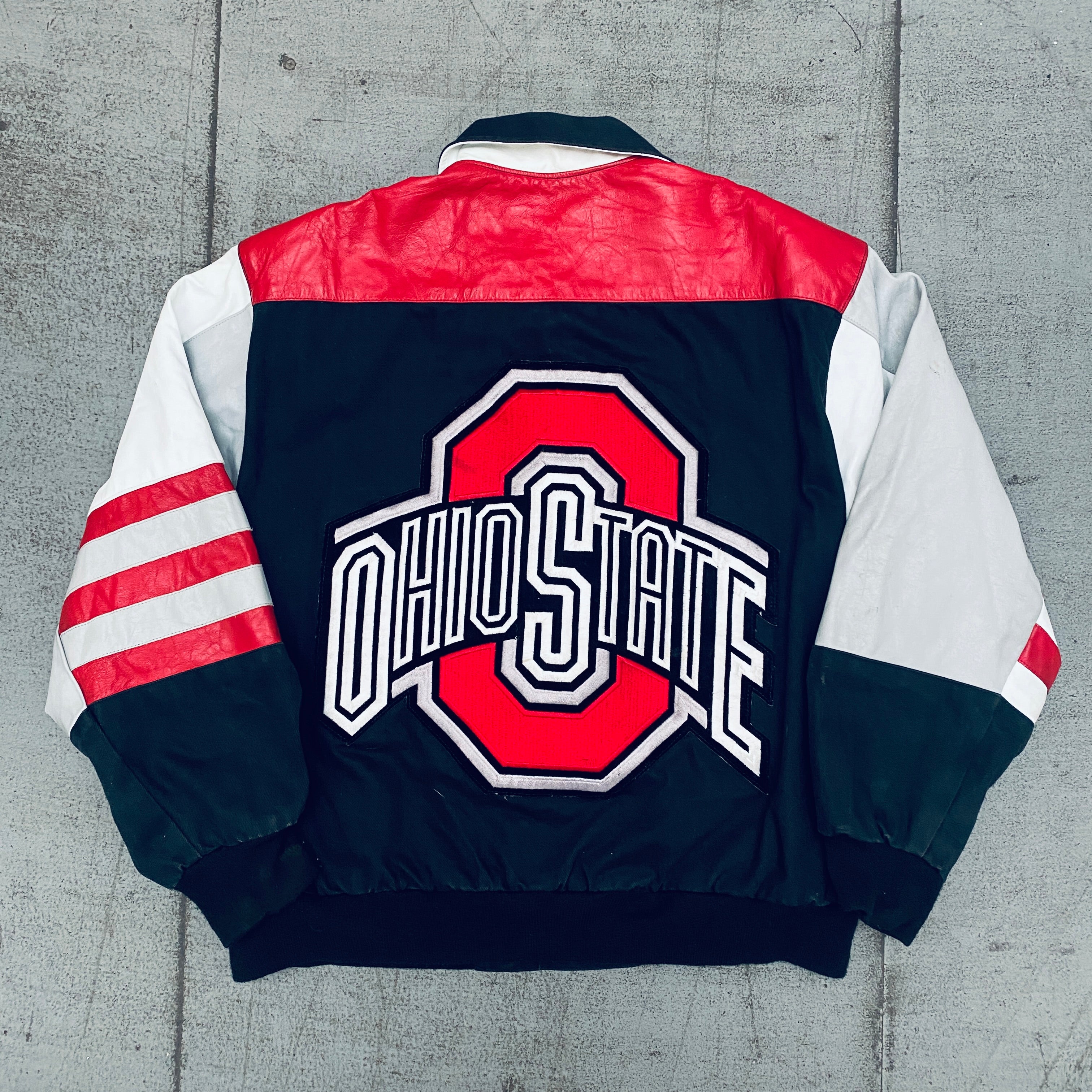 Vintage 1990s Jeff Hamilton Ohio State Buckeyes Jacket for Men (Size M) - Perfect for Game Day, Tailgating & College Football Fan Collectibles