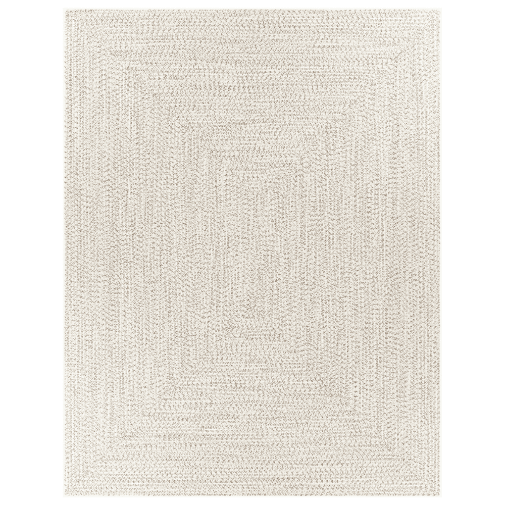 Premium Machine-Woven Outdoor Rug for Patio & Deck - Chesapeake Bay Design in Cream | Water-Resistant & Durable for Outdoor Use - Perfect for Backyard, Poolside & Garden Decor