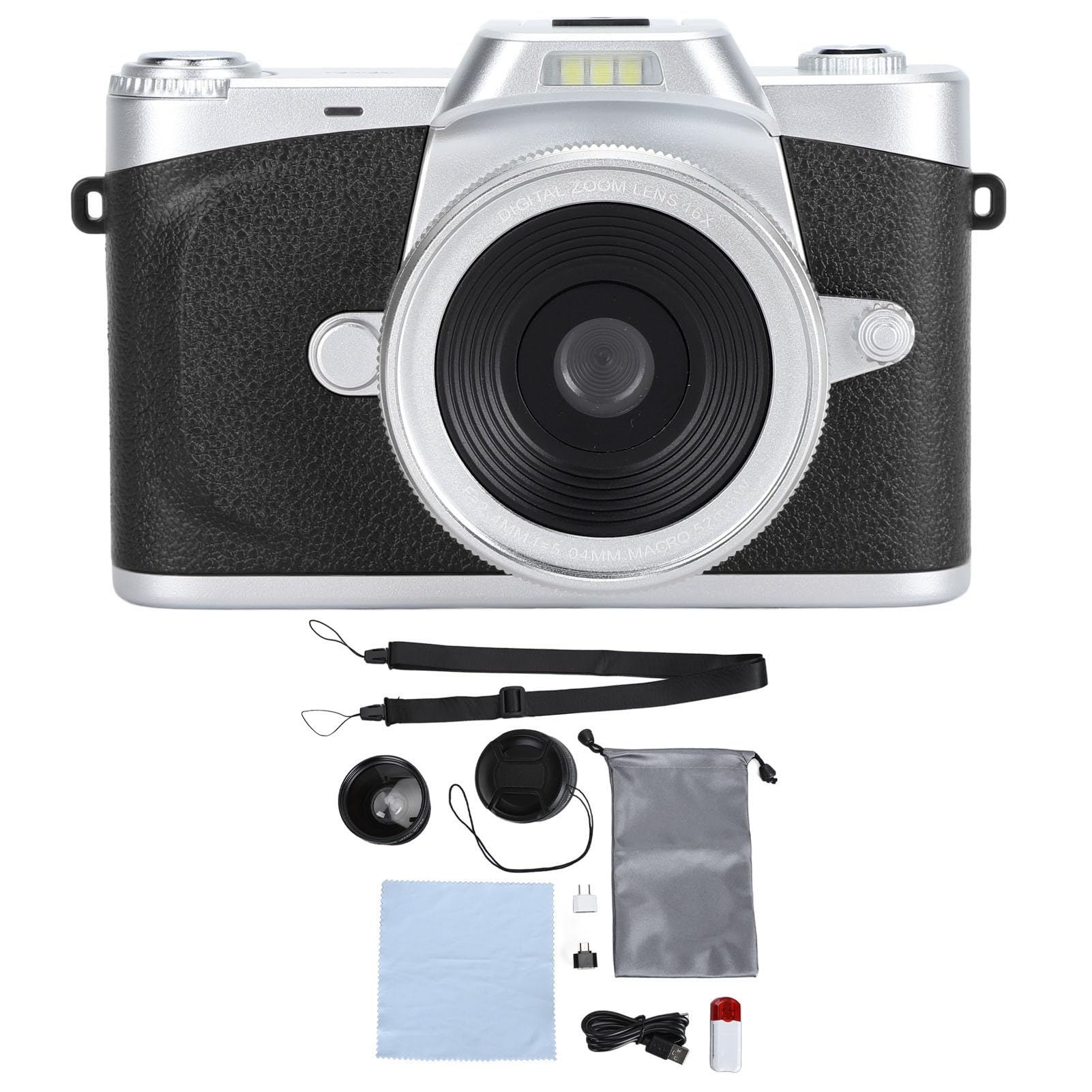 4K Autofocus Digital Camera for Photography & Vlogging - 64MP HD YouTube Camera with 180° Flip Screen, 20X Zoom, SD Card Included - Perfect for Travel, Blogging & Content Creation (Black)