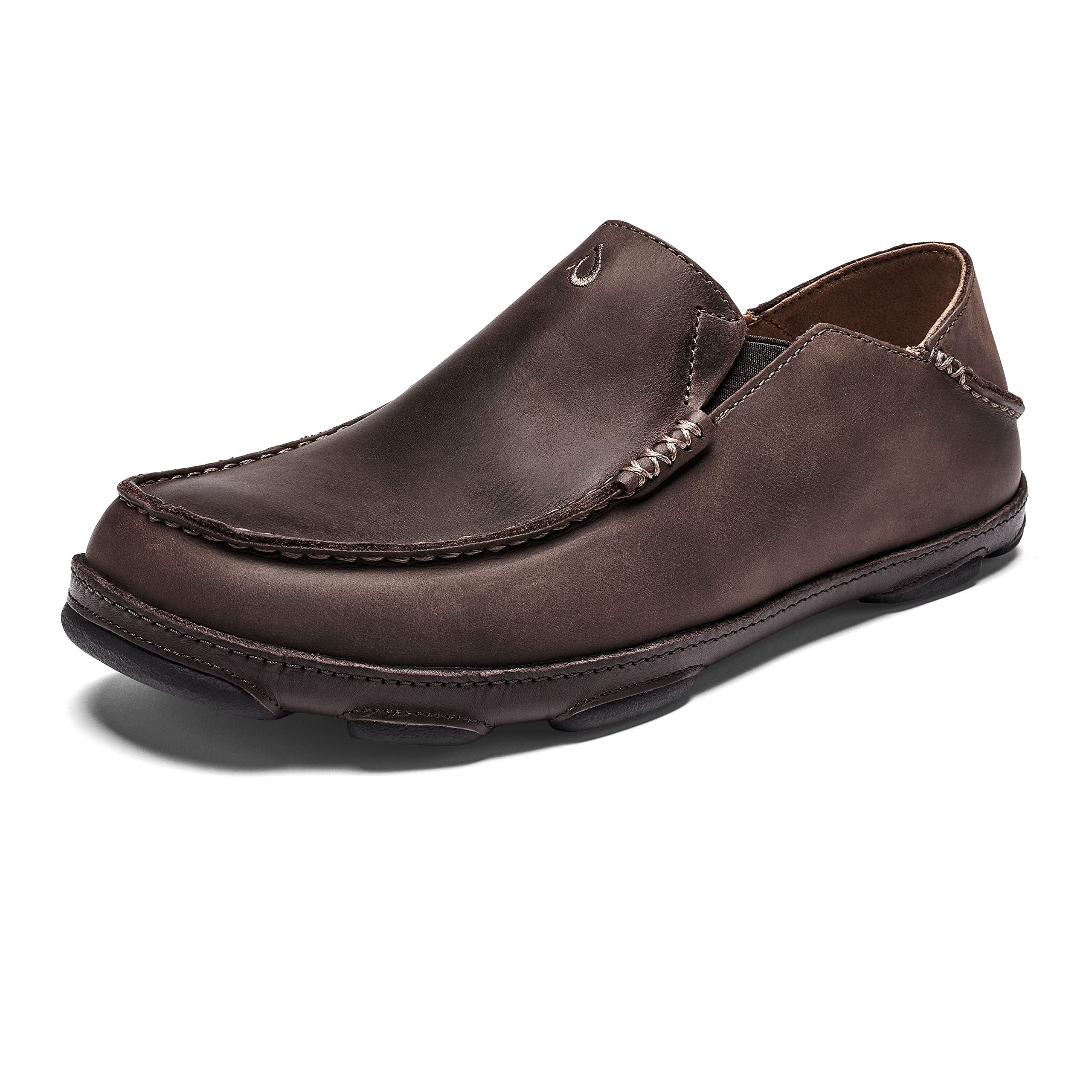OLUKAI Men's Moloa Slip-On Shoes - Comfortable & Durable Casual Loafers for Walking, Travel & Everyday Wear - Perfect for Beach, Office & Outdoor Activities