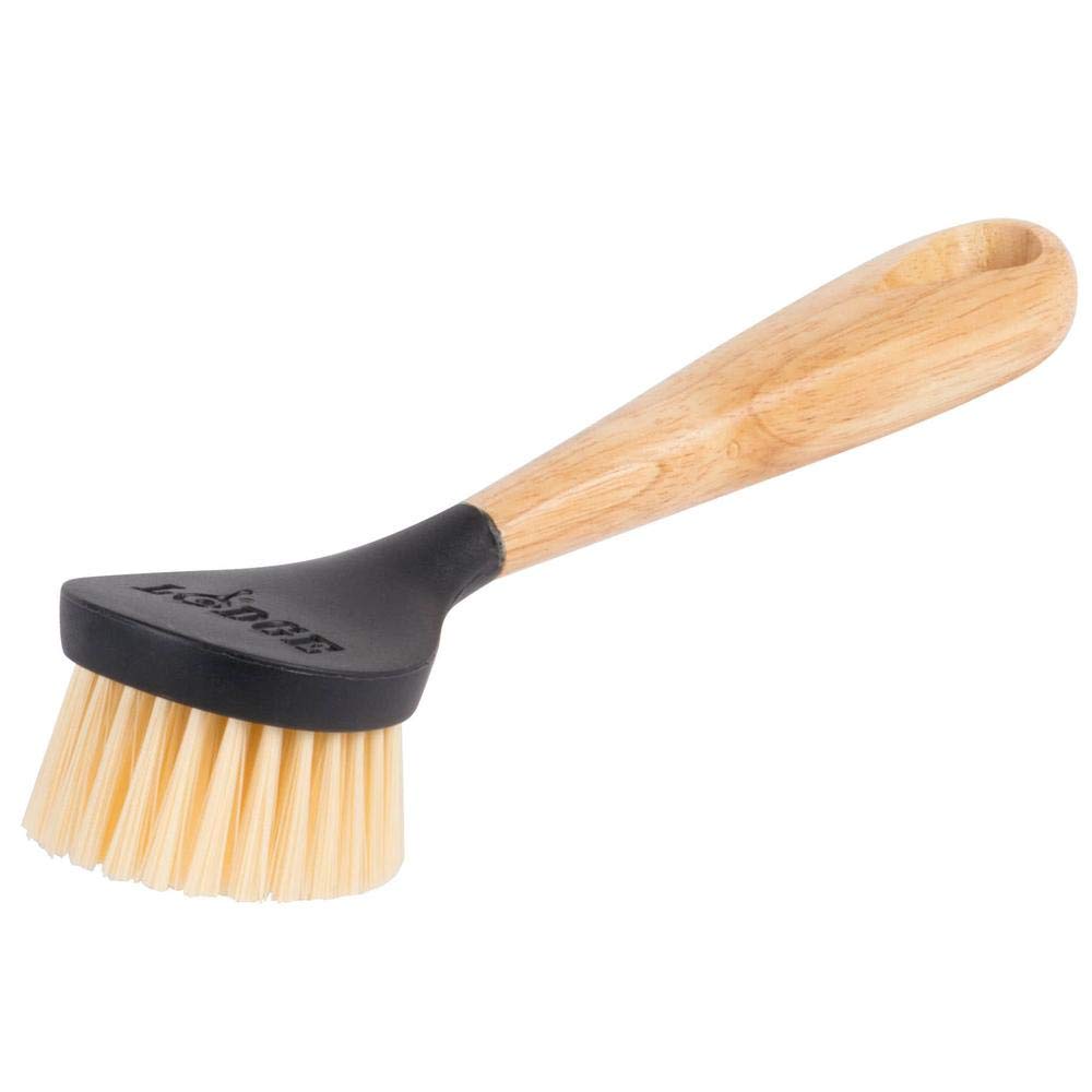 Lodge Cast Iron Scrub Brush 10 Inch - Set of 2 Heavy Duty Cleaning Brushes for Grill, Griddle, Cookware & Outdoor Camping Gear