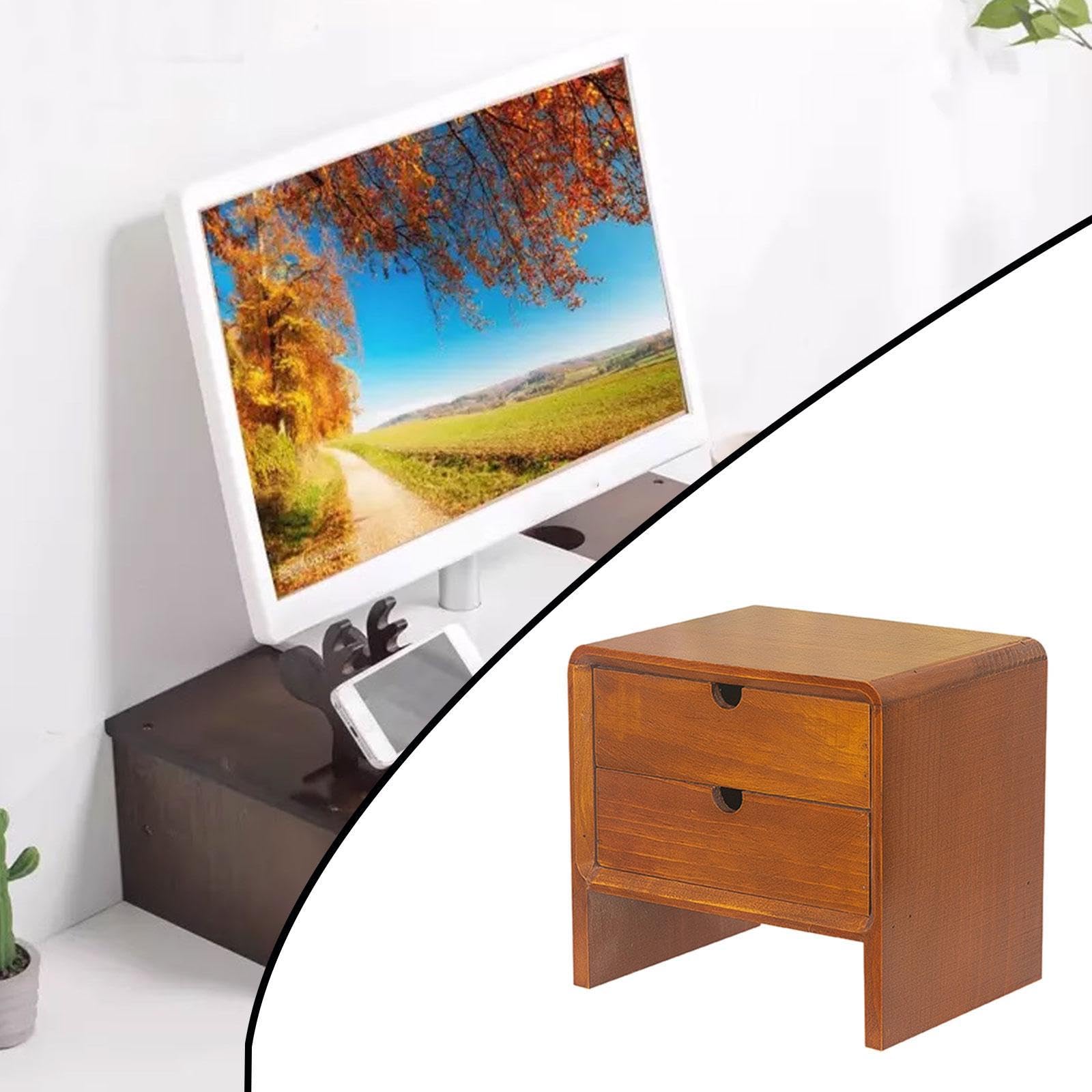 Large Wooden Storage Drawer Organizer Box - Rectangle Desktop Organizer with High Capacity for Home Office, Bedroom & Living Room - Perfect for Storing Stationery, Jewelry & Small Items