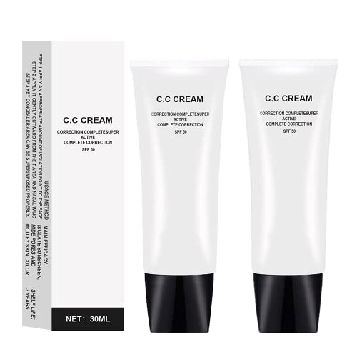 2022 New Skin Tone Adjusting CC Cream with SPF 43 - Color Correcting Self-Adjusting Foundation for Mature Skin (2PCS) | Daily Moisturizing Makeup for Flawless Coverage & Sun Protection