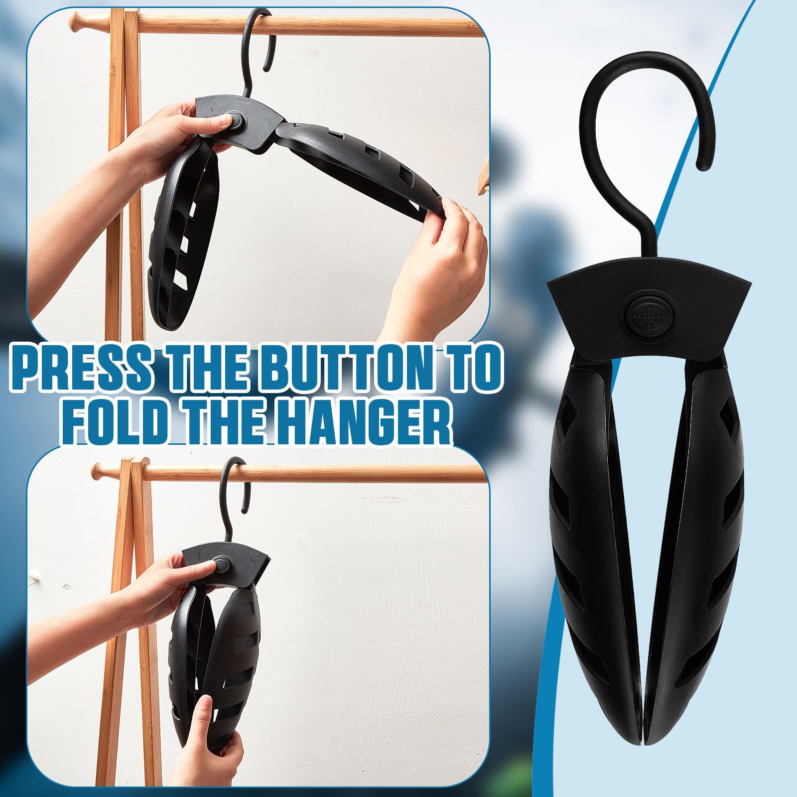4 Pack Foldable Wetsuit Hangers - Quick Dry Ventilated Suit Hangers for Scuba Diving Gear, Swimwear & Neoprene Accessories - Perfect for Pool, Beach & Water Sports Storage