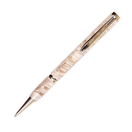 Lanier Pens Longwood Twist Pen - 24kt Gold Plated - Box Elder Wood - Elegant Writing Instrument for Business Gifts & Professional Use