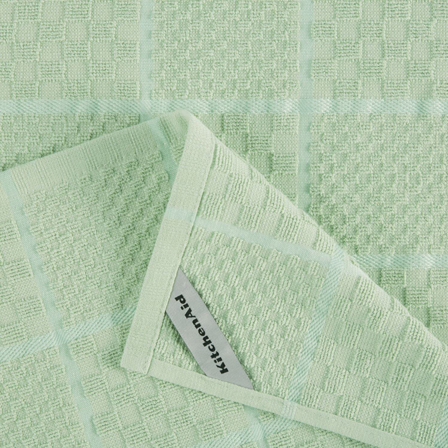 KITCHENAID Heat Resistant Quilted Cotton Terry Cloth Oven Mitt & Pot Holder Set (4-Piece) - 16