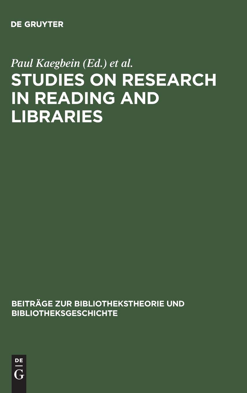 Research Studies on Reading and Libraries: Approaches & Results from Multiple Countries | Library Theory & History | Academic Research, Education & Institutional Use