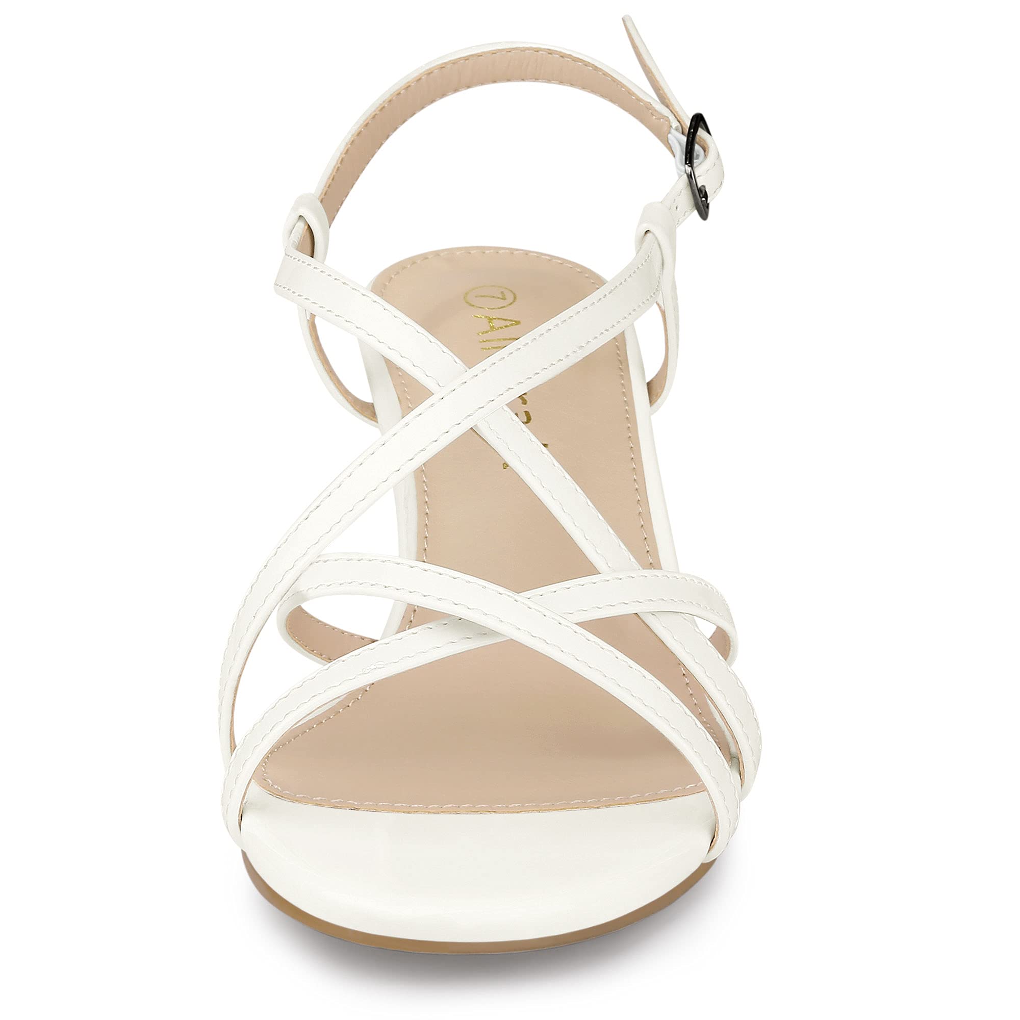 Allegra K Women's Strappy Slingback Kitten Heel Sandals - Comfortable & Stylish for Work, Parties & Date Nights