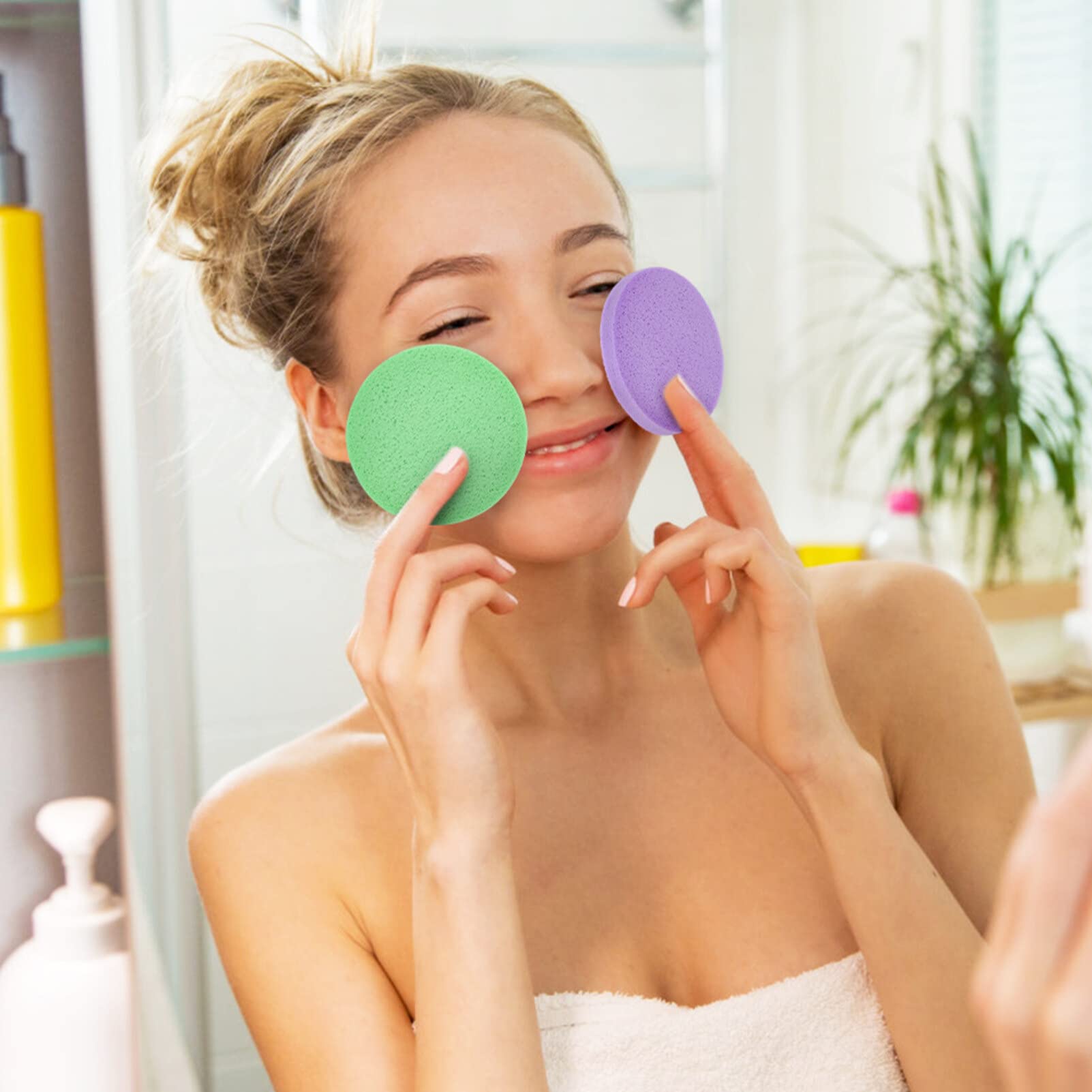 EXCLUZO 120 Pcs Compressed Makeup Sponges - Soft & Reusable Cosmetic Blender for Foundation, Concealer & Skincare | Facial Cleaning & Exfoliating Sponges for Women | Perfect for Travel, Daily Makeup, Spa Days & Professional Makeup Application | Ideal for Home Use, Salon Treatments & Makeup Artists Kit | Great for Airbrush Makeup, Contouring & Beauty Routine