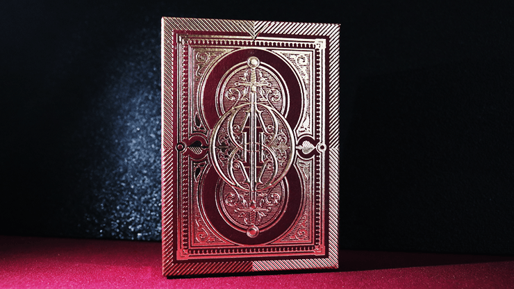 Premium Oath Standard Playing Cards - Burgundy Red Deck for Poker, Blackjack & Card Games | Ideal for Casino Nights, Magic Tricks & Family Game Nights