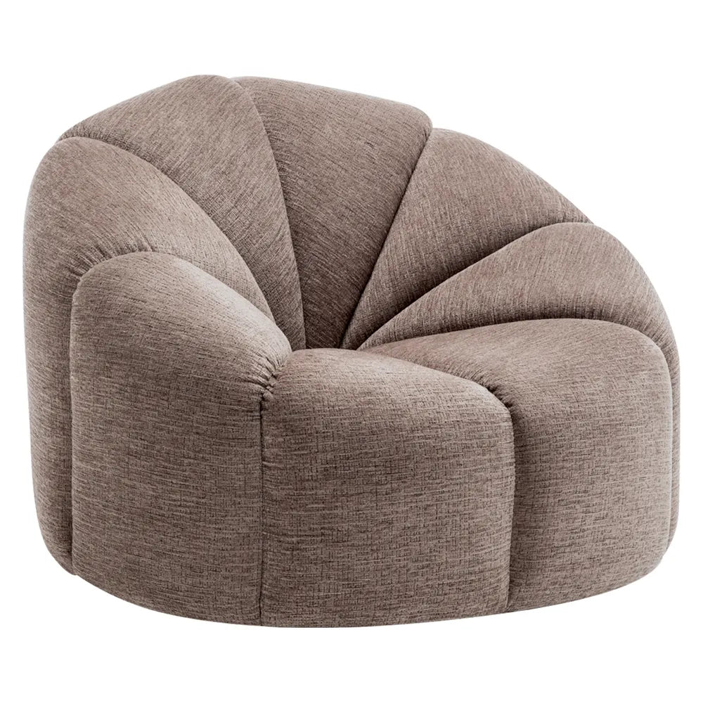Luxury Avalon Occasional Chair in Soft Mink Chenille Fabric - Perfect for Living Room, Bedroom or Office Reading Nook