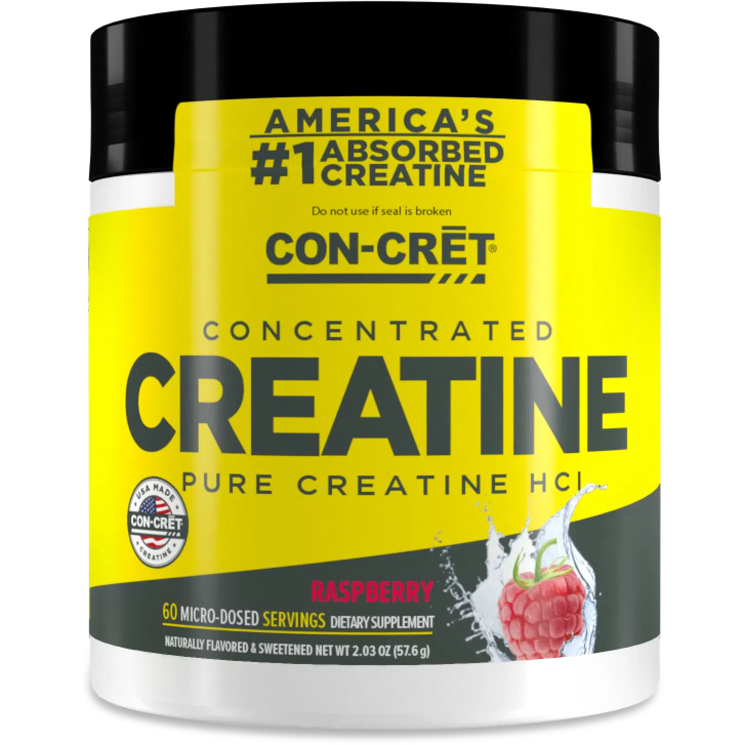 CON CRET Patented Creatine HCl Powder - Premium Muscle Building Supplement for Athletes & Bodybuilders - Supports Strength, Endurance & Recovery - Ideal for Pre & Post Workout