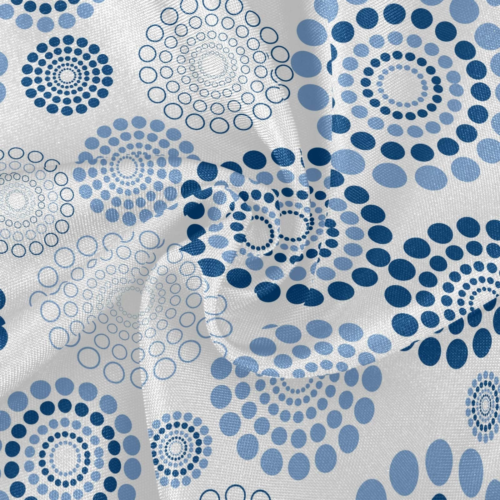 ALAZA Blue Bohemian 60 Inch Round Tablecloth - Washable Polyester Lace Table Cover for Kitchen, Party, Picnic & Dining Decor | Perfect for Round Tables, Indoor & Outdoor Use