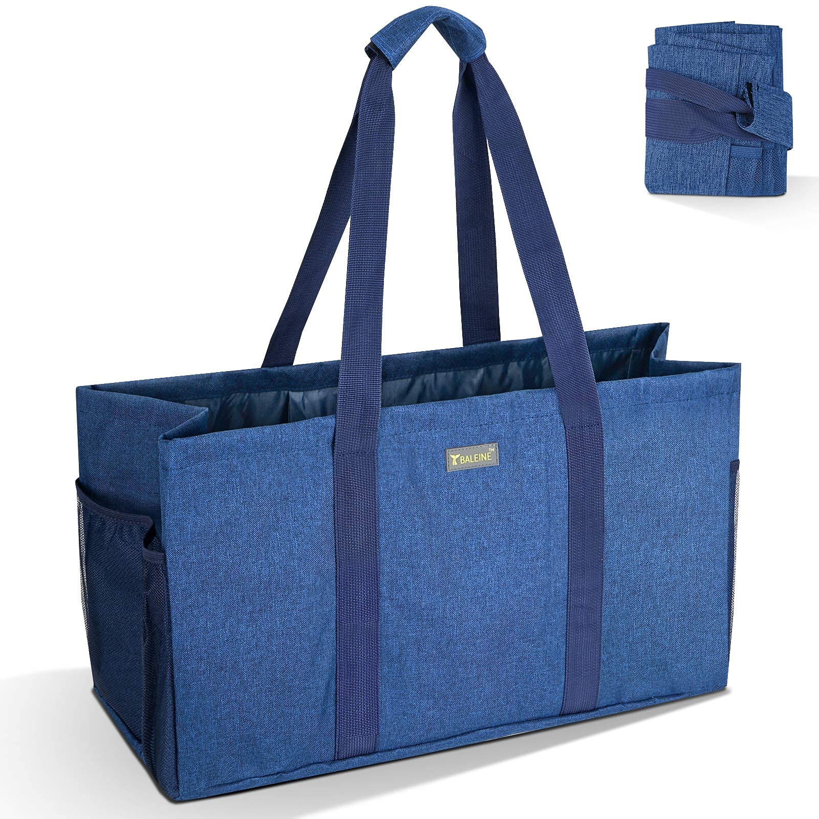 BALEINE Large Utility Tote Bag with Metal Wire Frame - Durable Shopping, Beach & Grocery Bag for Women | Perfect for Work, Travel & Everyday Use