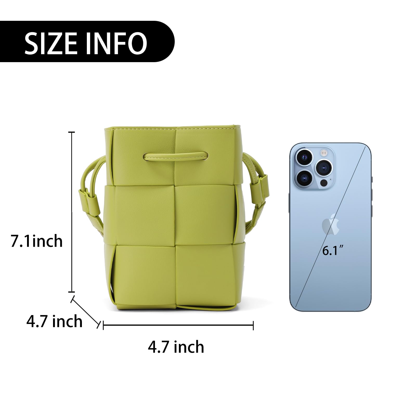 Women's Drawstring Bucket Tote Crossbody Bag - Summer Woven Beach Shoulder Bag for Women (Green) | Perfect for Beach Trips, Shopping & Casual Outings