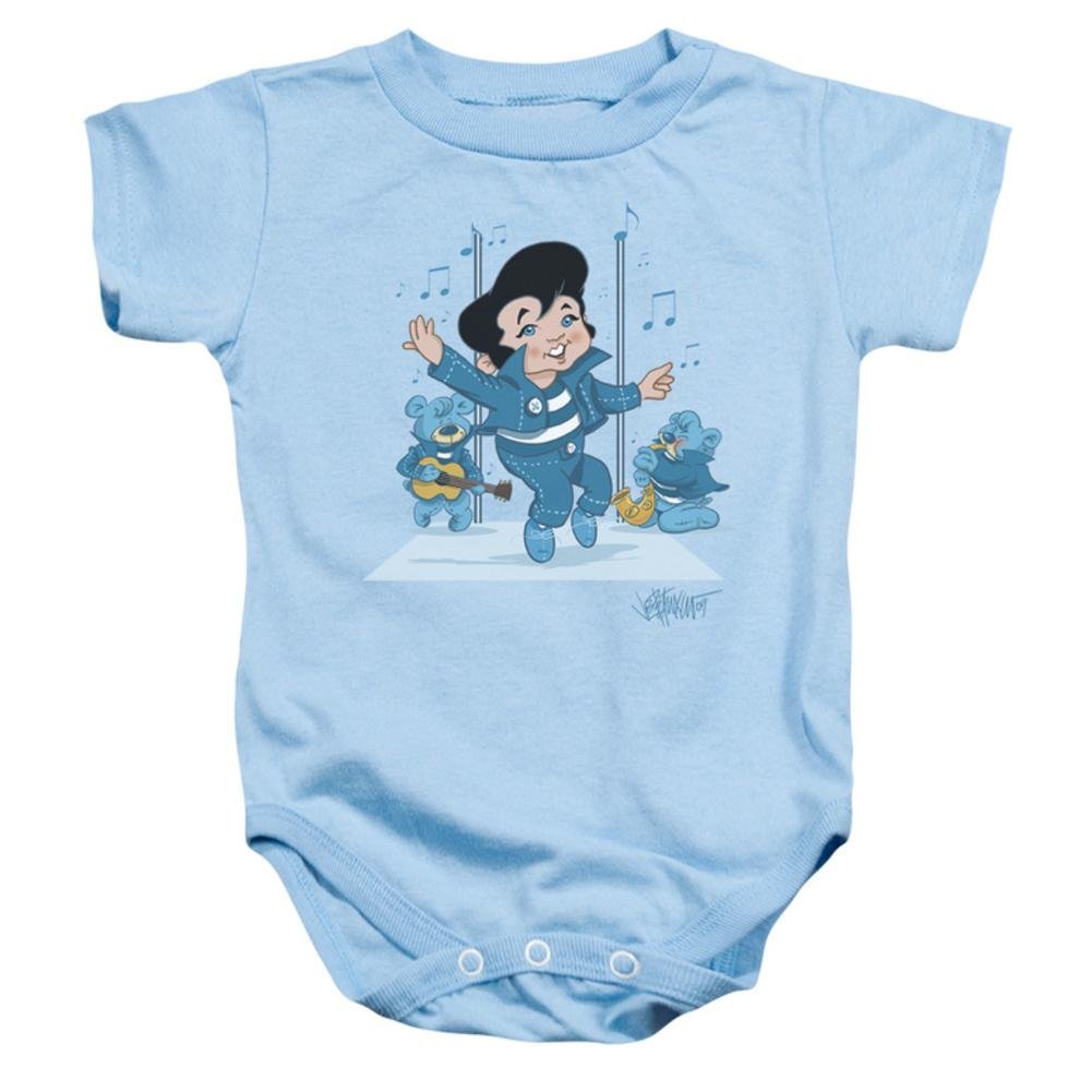 Elvis Presley Boys' Jailhouse Rocker Blue Bodysuit - Vintage Rock & Roll Baby Outfit for Concerts, Halloween & Photo Shoots