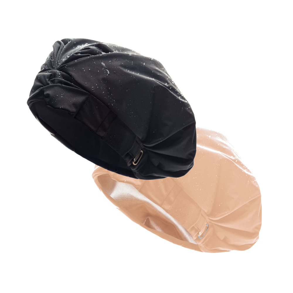 BOGO 50% Off - Hairbrella Satin Lined Shower Cap XL - Extra Large Waterproof Hair Protection for Bath & Shower - Perfect for Curly, Natural, or Long Hair Care
