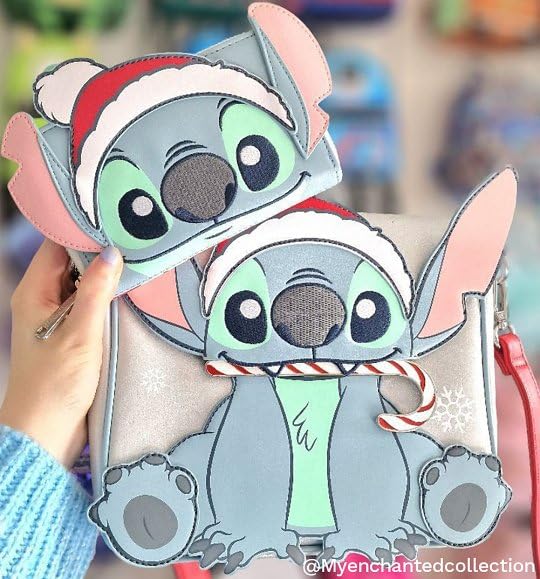 Disney Stitch Holiday Crossbody Bag - Cute Loungefly Mini Backpack for Women & Girls | Perfect for Christmas Gifts, Cosplay, and Disney Park Visits