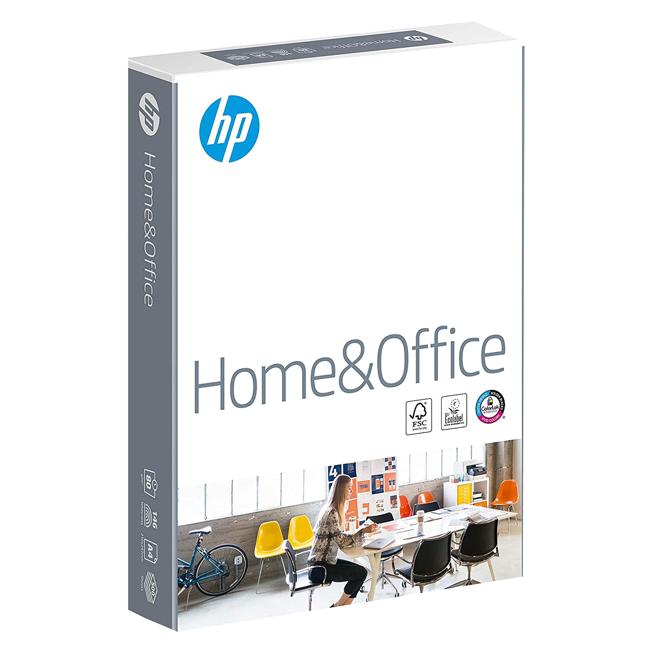 HP Printer Paper, A4 Copy Paper 210x297mm, 80gsm, 500 Sheets/Ream - FSC Certified for Home & Office Use - Perfect for Printing Documents, Reports, and School Projects