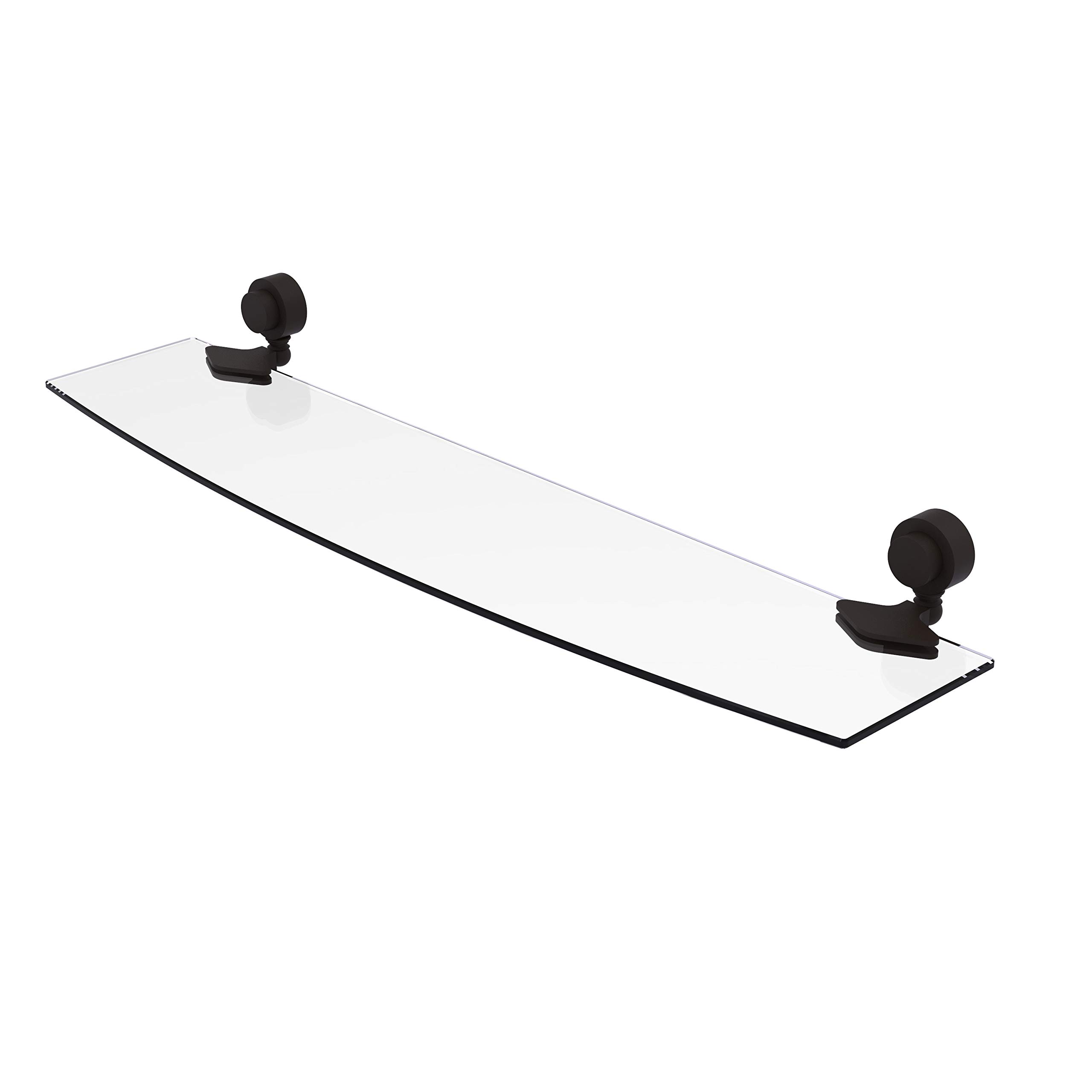 Allied Brass 433/24 Venus Collection 24 Inch Glass Shelf in Oil Rubbed Bronze - Perfect for Bathroom, Kitchen, or Living Room Storage & Display