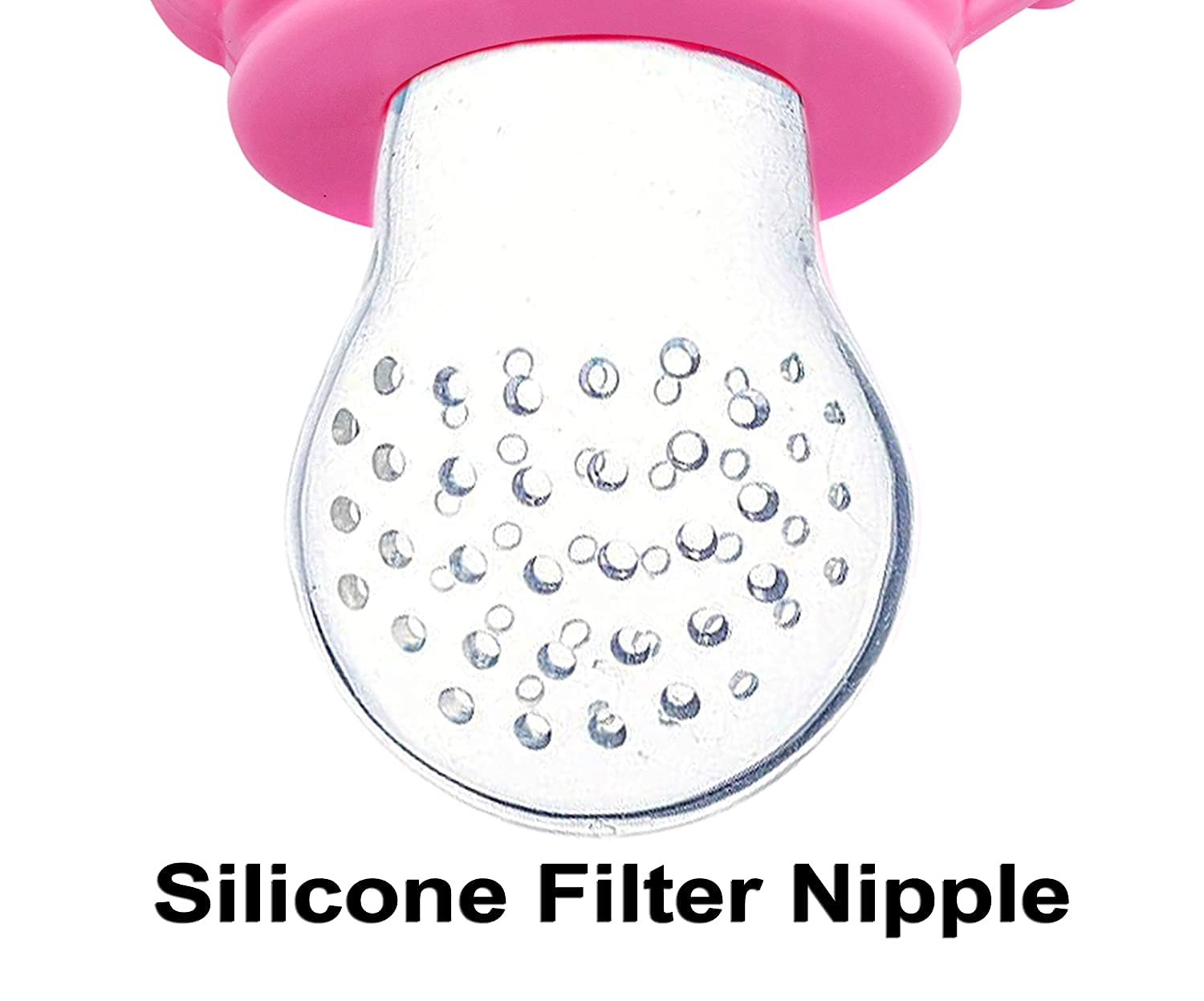 Silicone Baby Fruit Feeder Pacifier - Safe Teething Nibbler for Infants 4+ Months - BPA-Free Chewable Fruit Nipple for Healthy Snacking - Multicolor 7-Pack - Ideal for On-the-Go Feeding & Soothing Teething Pain
