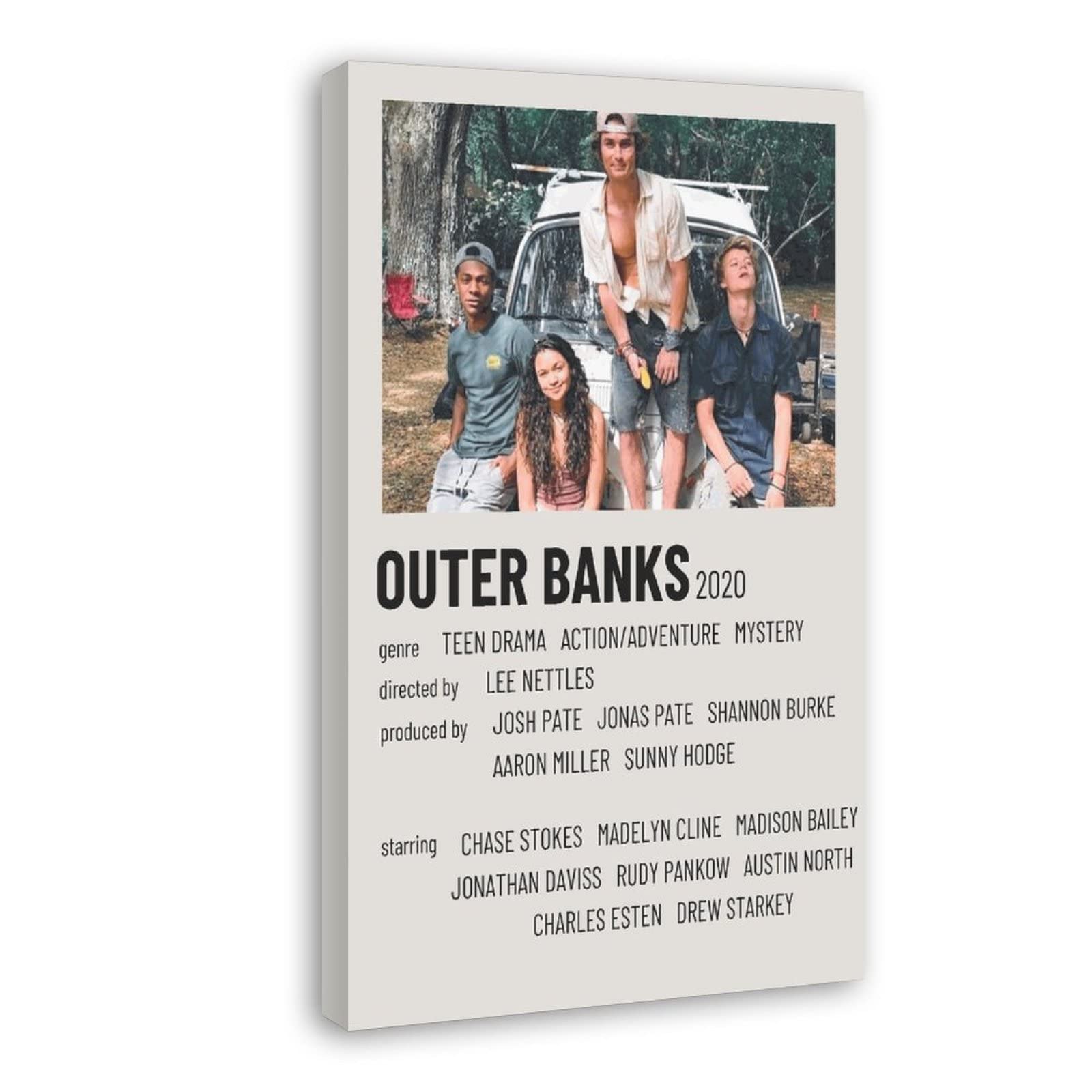 Outer Banks Movie Wall Art Canvas Poster - 24x36 Inch (60x90cm) Framed Print for Bedroom, Office & Home Decor - Perfect Gift for TV Show Fans & Coastal Theme Rooms